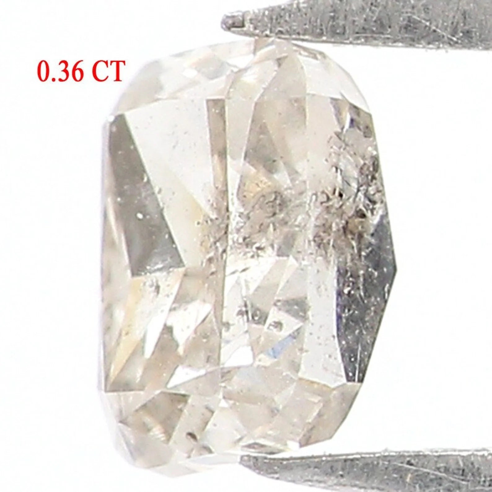 0.36 CT Natural Loose Cushion Shape Diamond Yellow Color Cushion Cut Diamond 4.60 MM Natural Grey Color Cushion Brilliant Cut Diamond QN8711