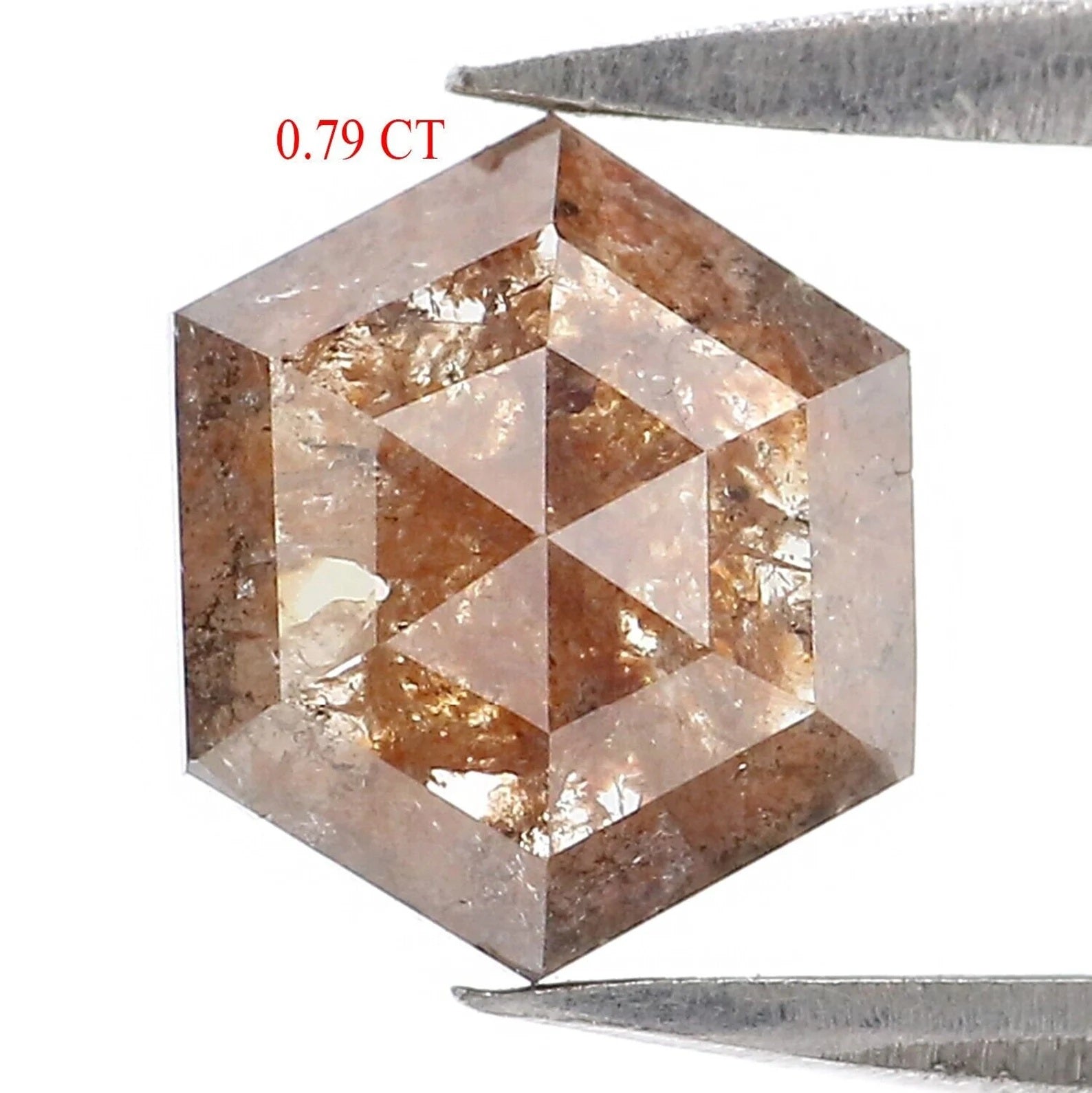 0.79 CT Natural Loose Hexagon Diamond Brown Color Diamond Natural Loose Diamond 7.10 MM Hexagon Cut Diamond Hexagon Shape Diamond NQ8017