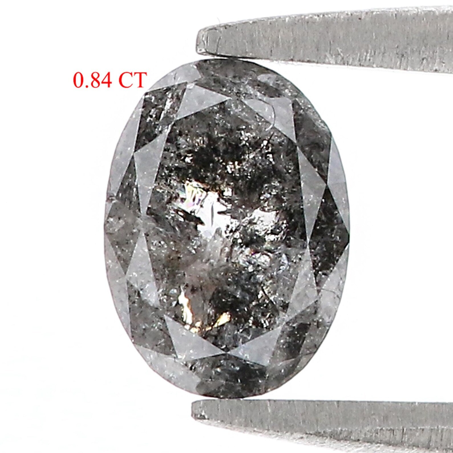 0.84 CT Natural Loose Oval Shape Diamond Black Color Oval Cut Diamond 6.95 MM Natural Loose Diamond Black Oval Shape Rose Cut Diamond QN829