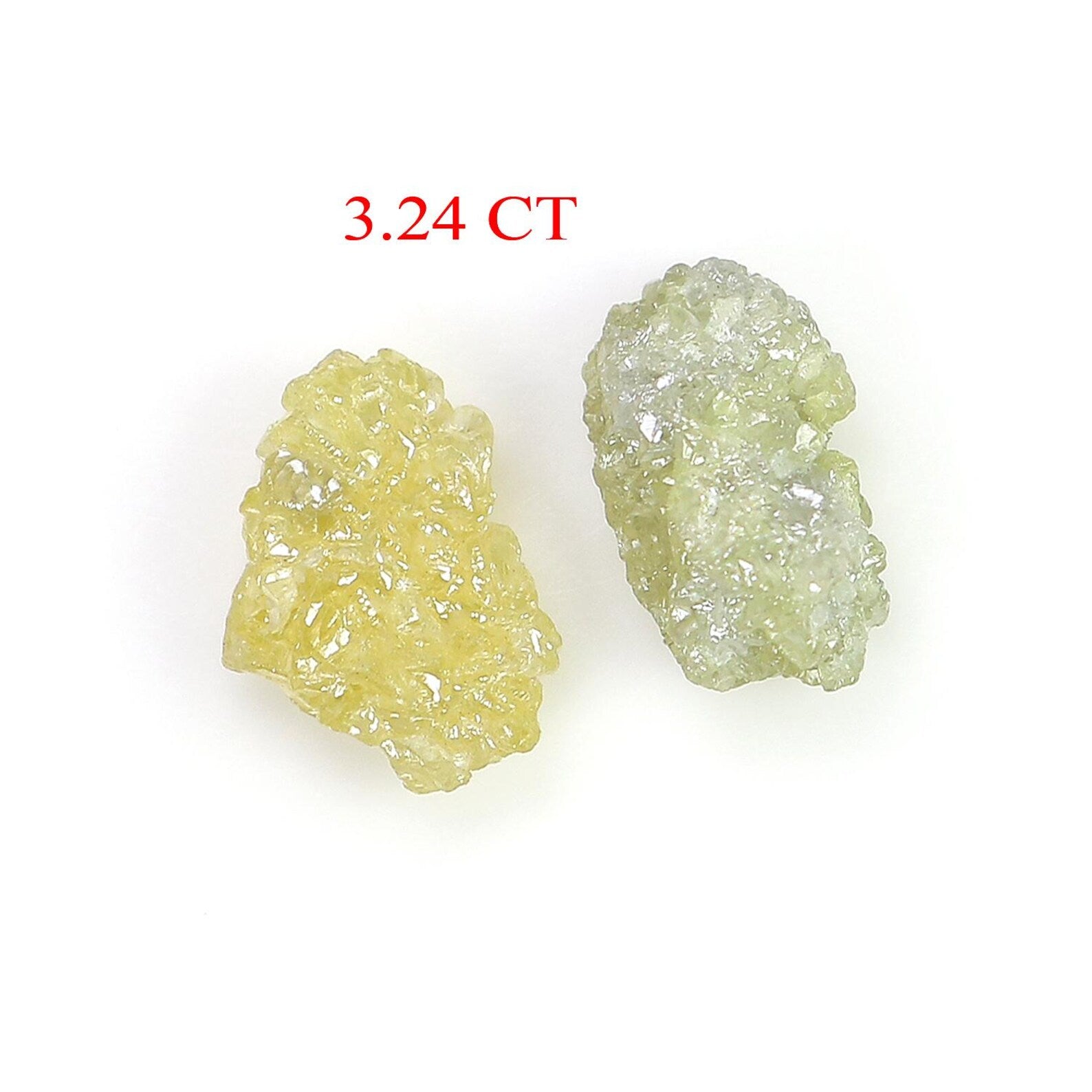 3.24 CT Natural Loose Rough Shape Diamond Yellow Color Rough Uncut Diamond 8.80 MM Natural Grey Diamond Rough Irregular Cut Diamond NQ2579