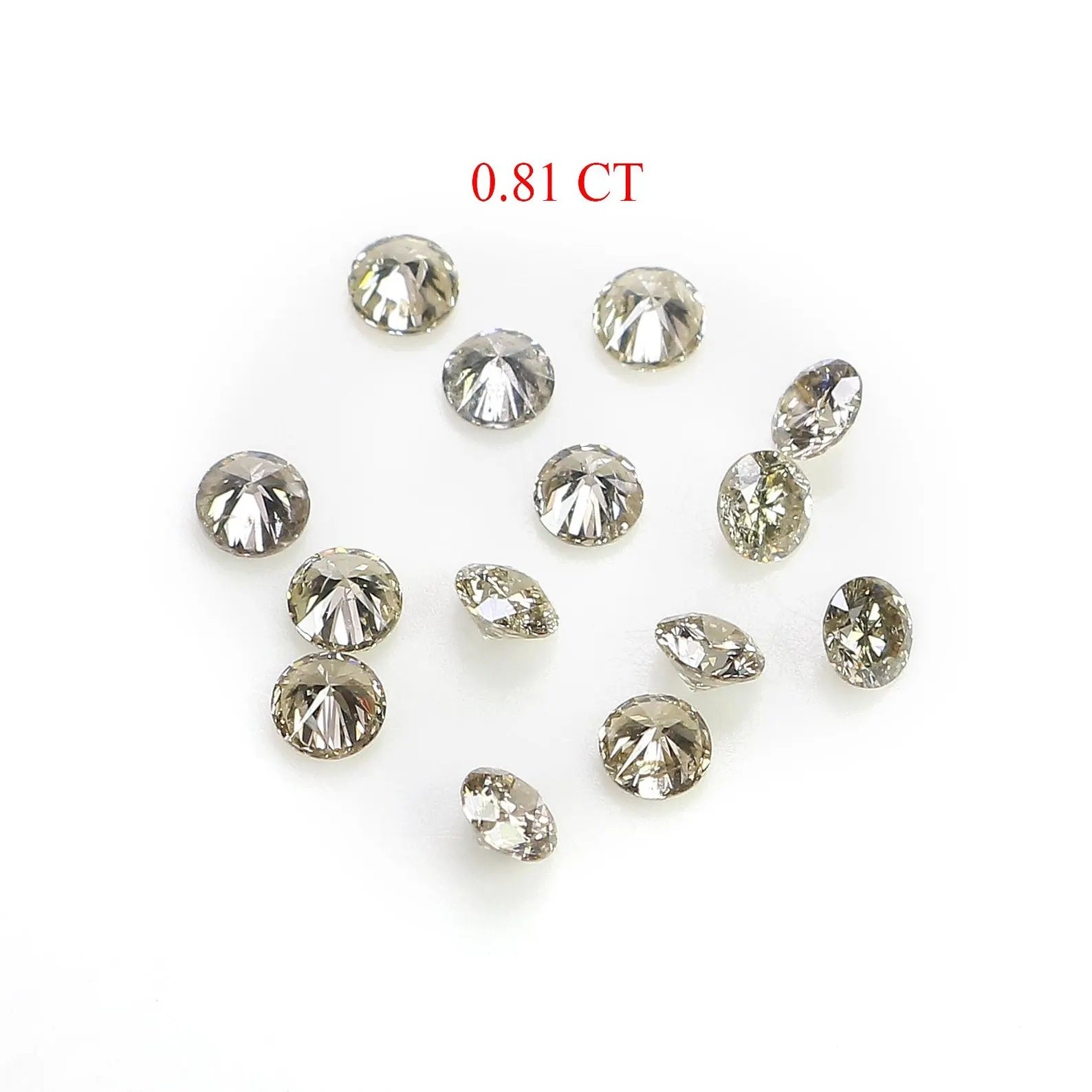 0.81 Ct Natural Loose Round Shape Diamond Brown Color Round Cut Diamond 2.40 MM Natural Loose Diamond Round Brilliant Cut Diamond NQ8123