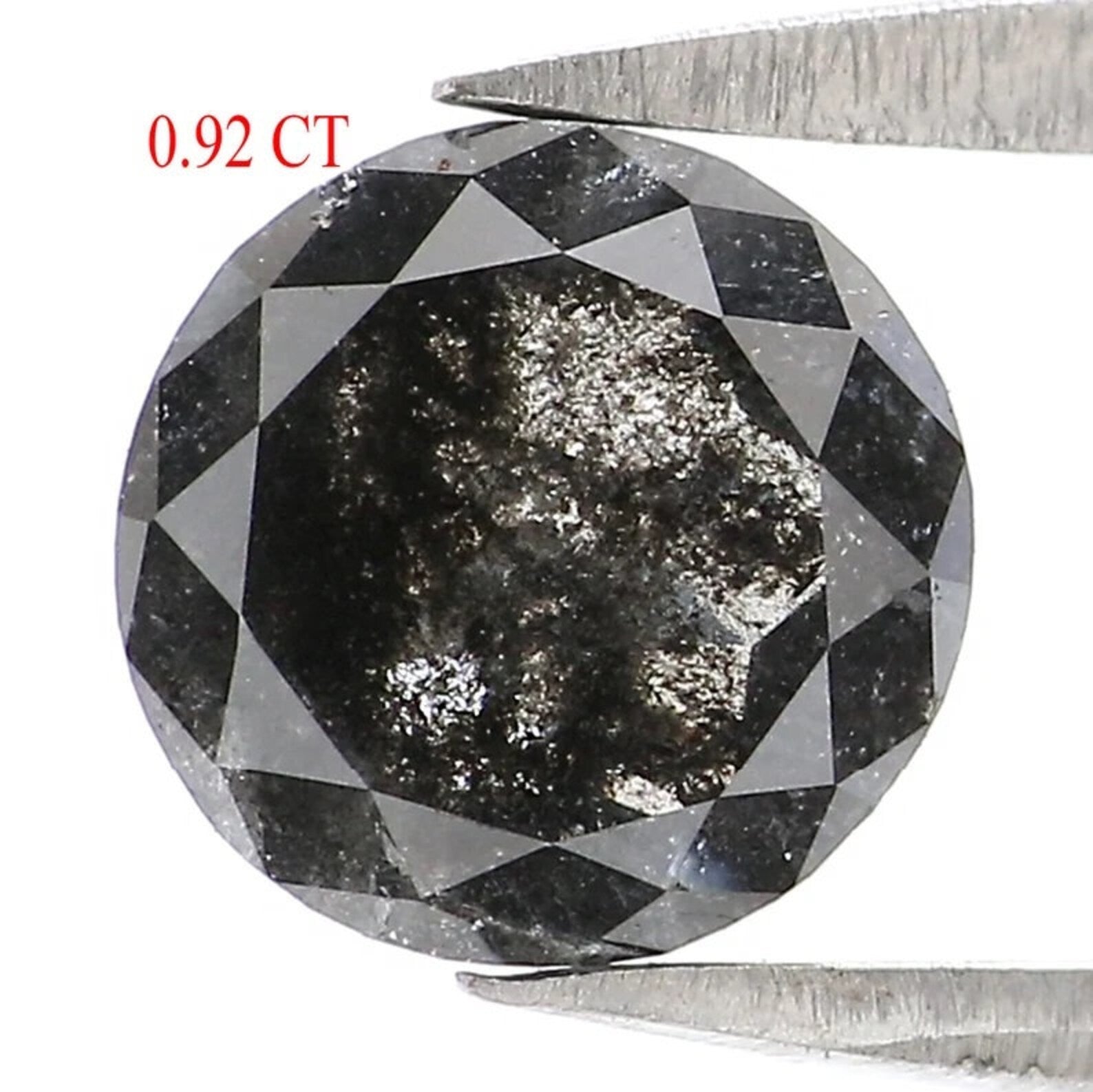 0.92 CT Natural Loose Round Shape Diamond Salt And Pepper Round Shape Diamond 6.40 MM Natural Loose Diamond Round Rose Cut Diamond NQ2470