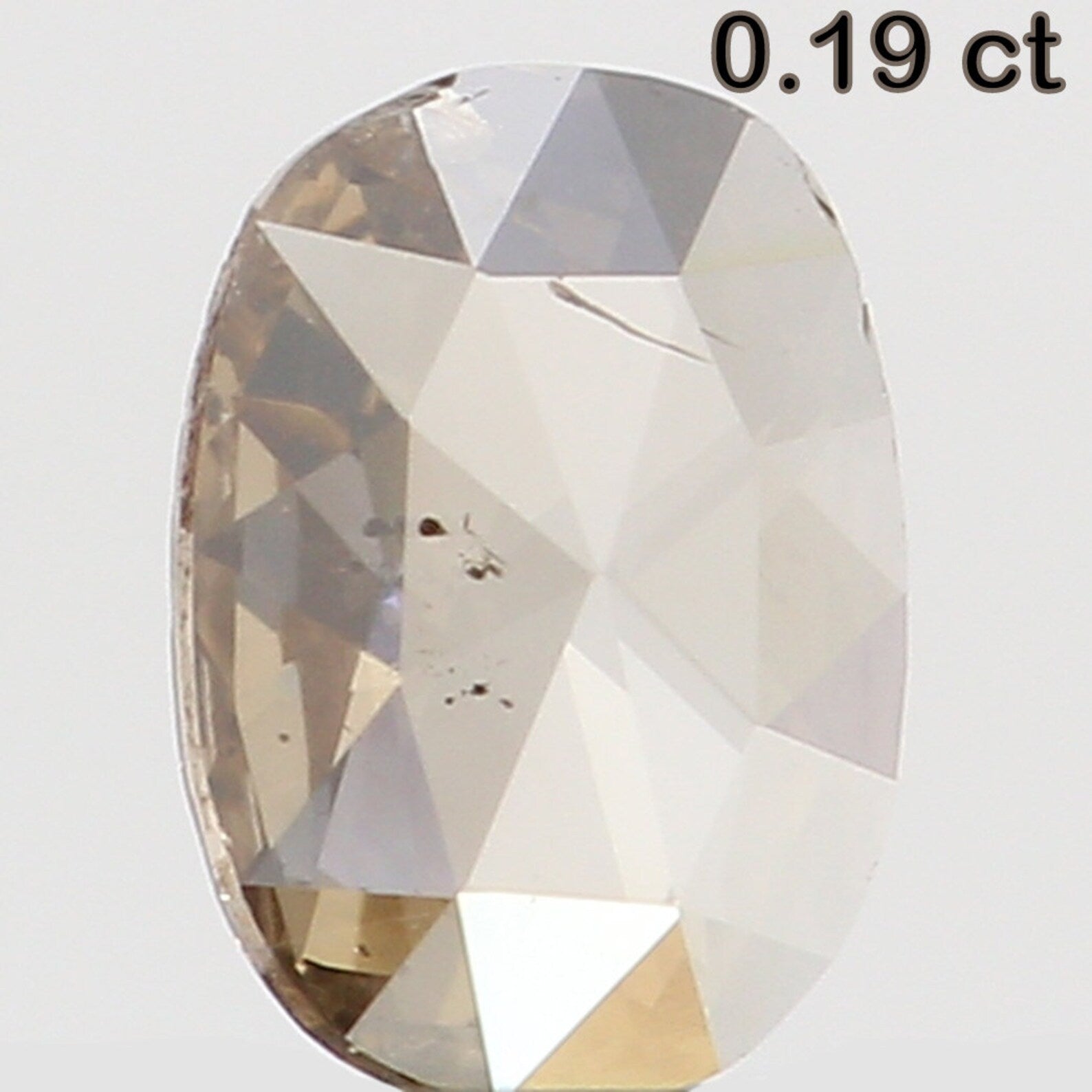 0.19 Ct Natural Loose Oval Shape Diamond Dark Brown Color Oval Cut Diamond 4.85 MM Natural Loose Diamond Oval Shape Rose Cut Diamond N7005