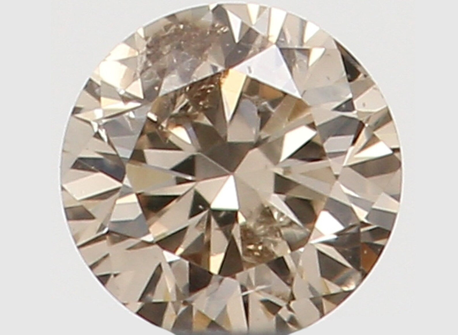 0.07 Ct Natural Loose Diamond Round Brown Color I1 Clarity 2.60 MM N7522