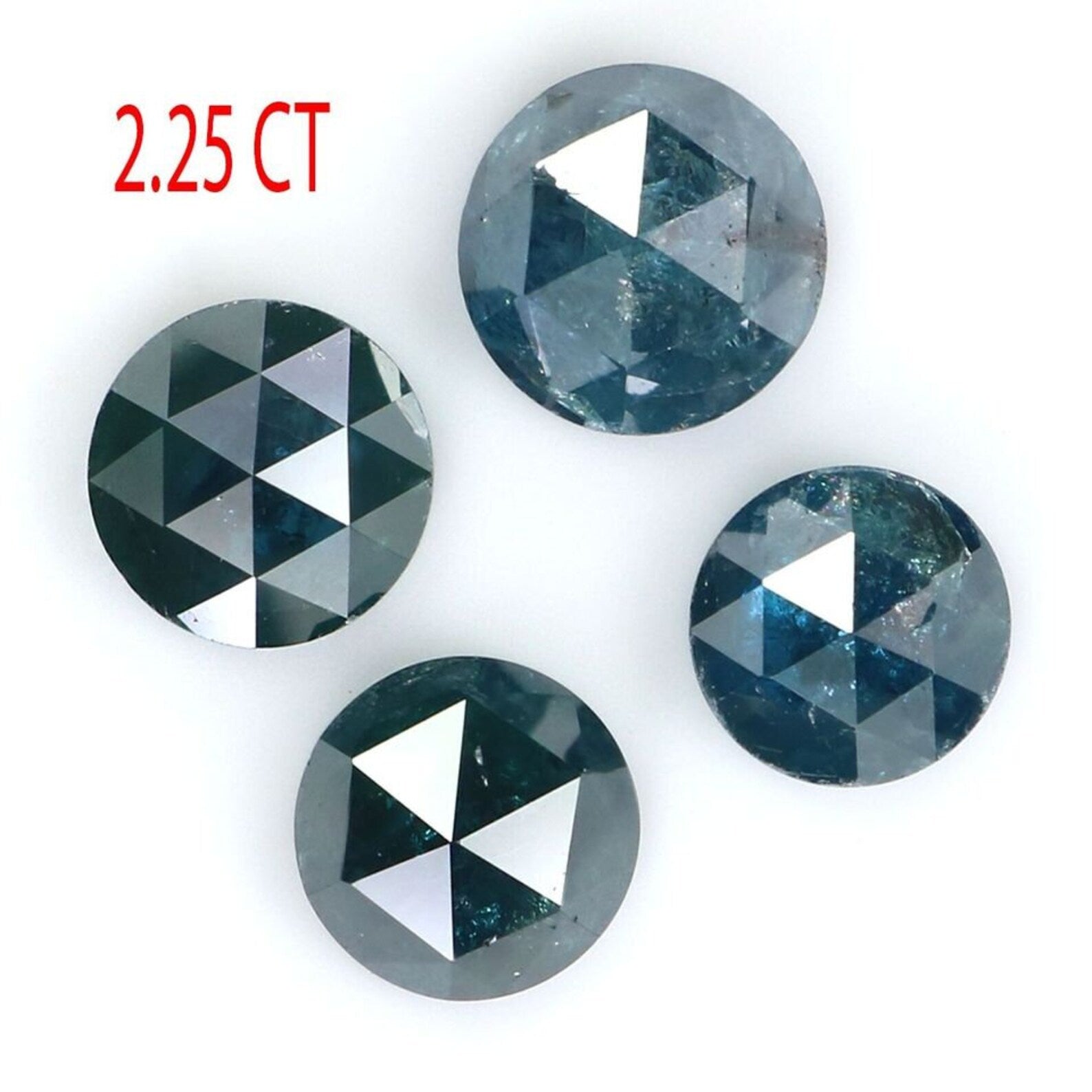 2.25 CT Natural Loose Round Rose Cut Diamond Blue Color Round Shape Diamond 4.70 MM Natural Loose Round Rose Cut Shape Diamond NQ2055