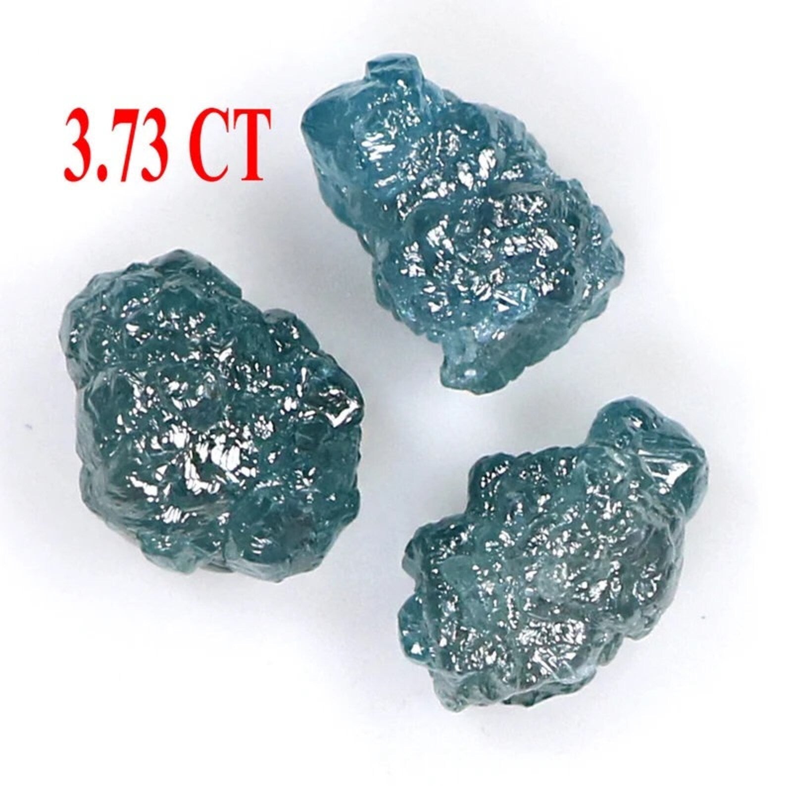 3.73 CT Natural Loose Rough Shape Diamond Blue Color Irregular Cut Diamond 6.70 MM Natural Loose Diamond Rough Shape Uncut Diamond NQ448