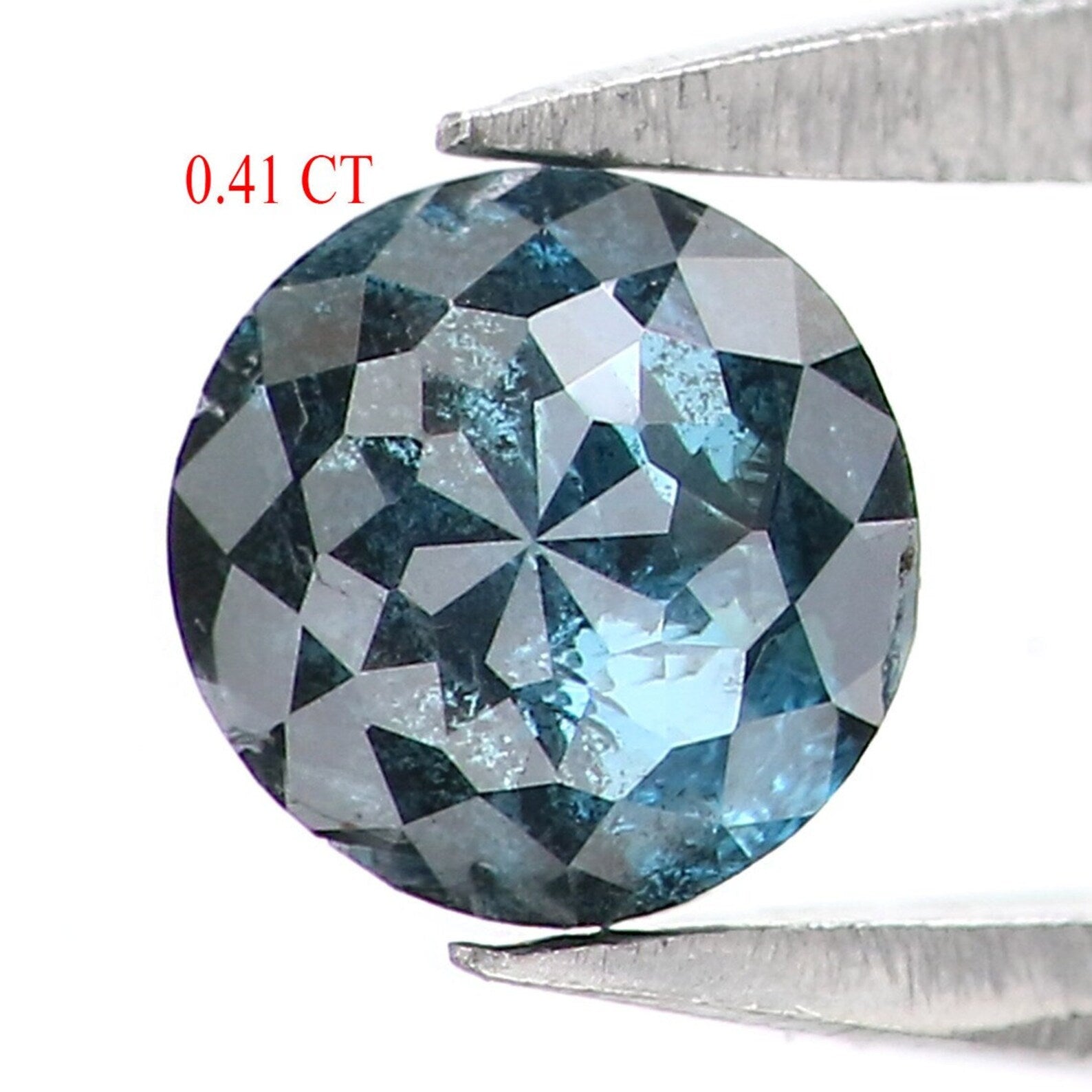 0.41 CT Natural Loose Round Shape Diamond Blue Color Round Rose Cut Diamond 4.20 MM Natural Loose Diamond Blue Round Rose Cut Diamond NQ9852