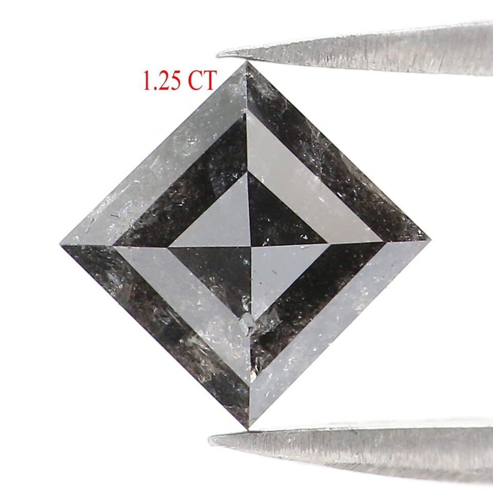 1.25 CT Natural Loose Kite Shape Diamond Salt And Pepper Kite Cut Diamond 8.00 MM Natural Loose Diamond Black Grey Kite Shape Diamond QN822