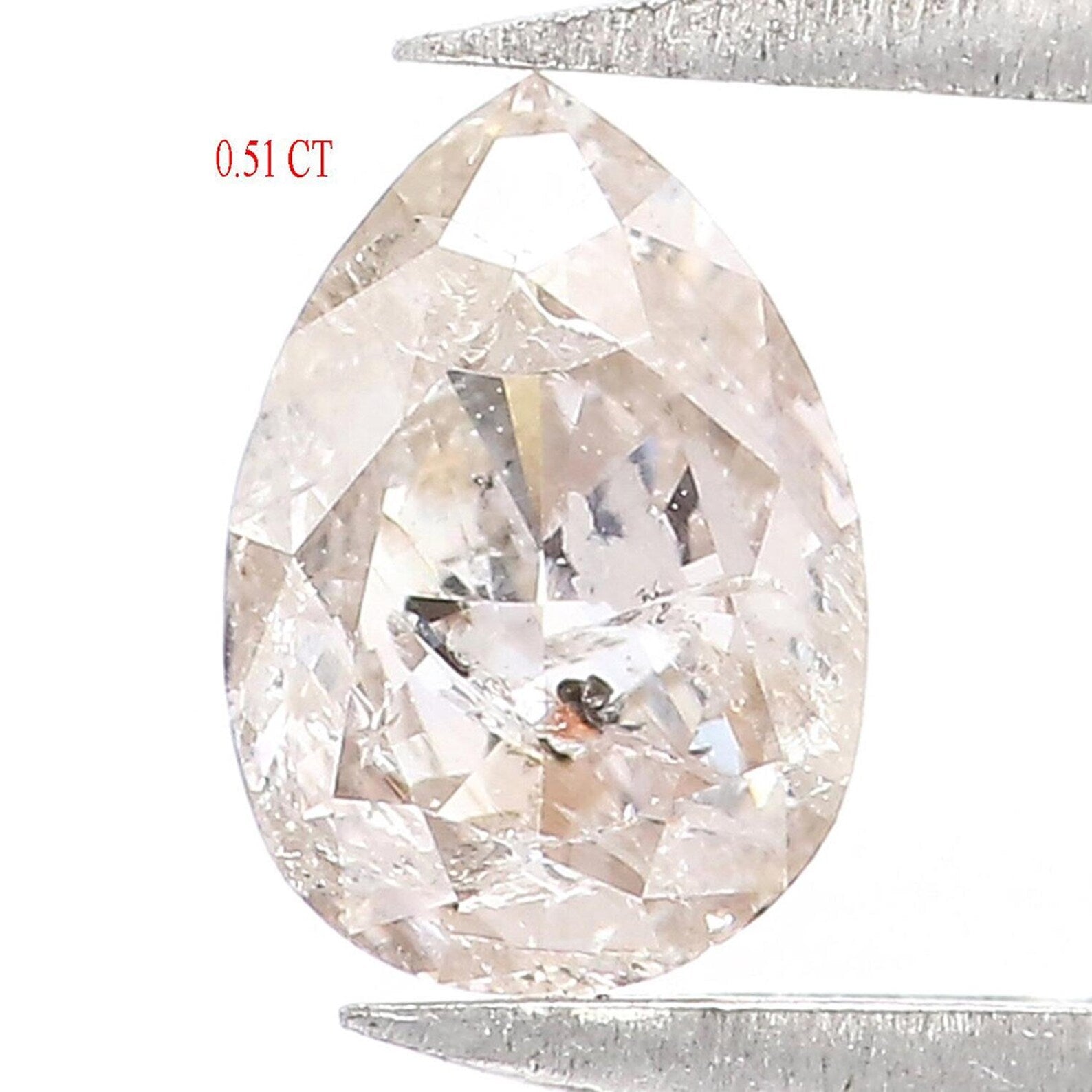 0.51 CT Natural Loose Pear Shape Diamond Light Brown Color Pear Cut Diamond 6.20 MM Natural Brown Color Pear Brilliant Cut Diamond NQ8747