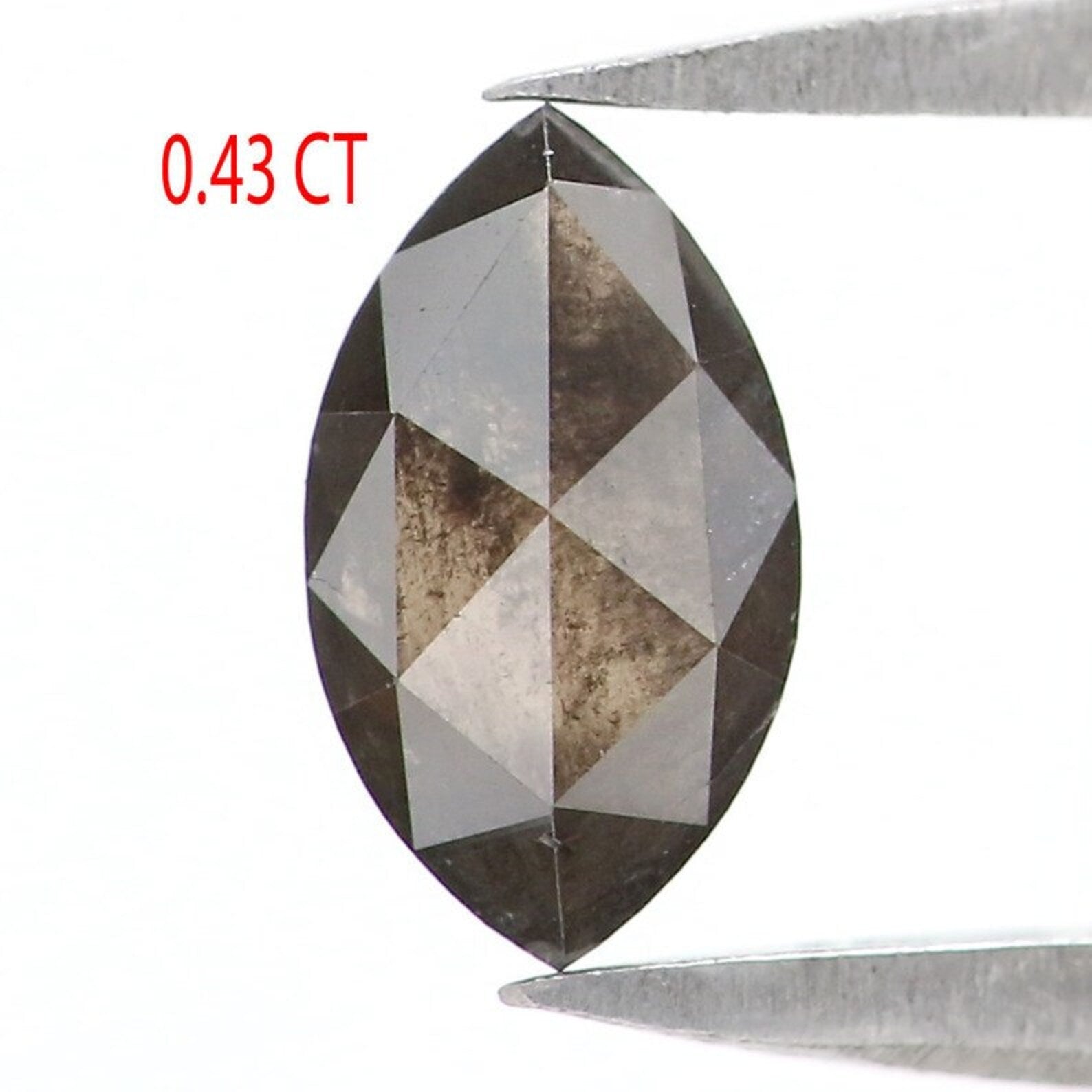 0.43 Ct Natural Loose Marquise Shape Diamond Salt And Pepper Marquise Diamond 6.80 MM Natural Black Color Marquise Rose Cut Diamond NQ9982