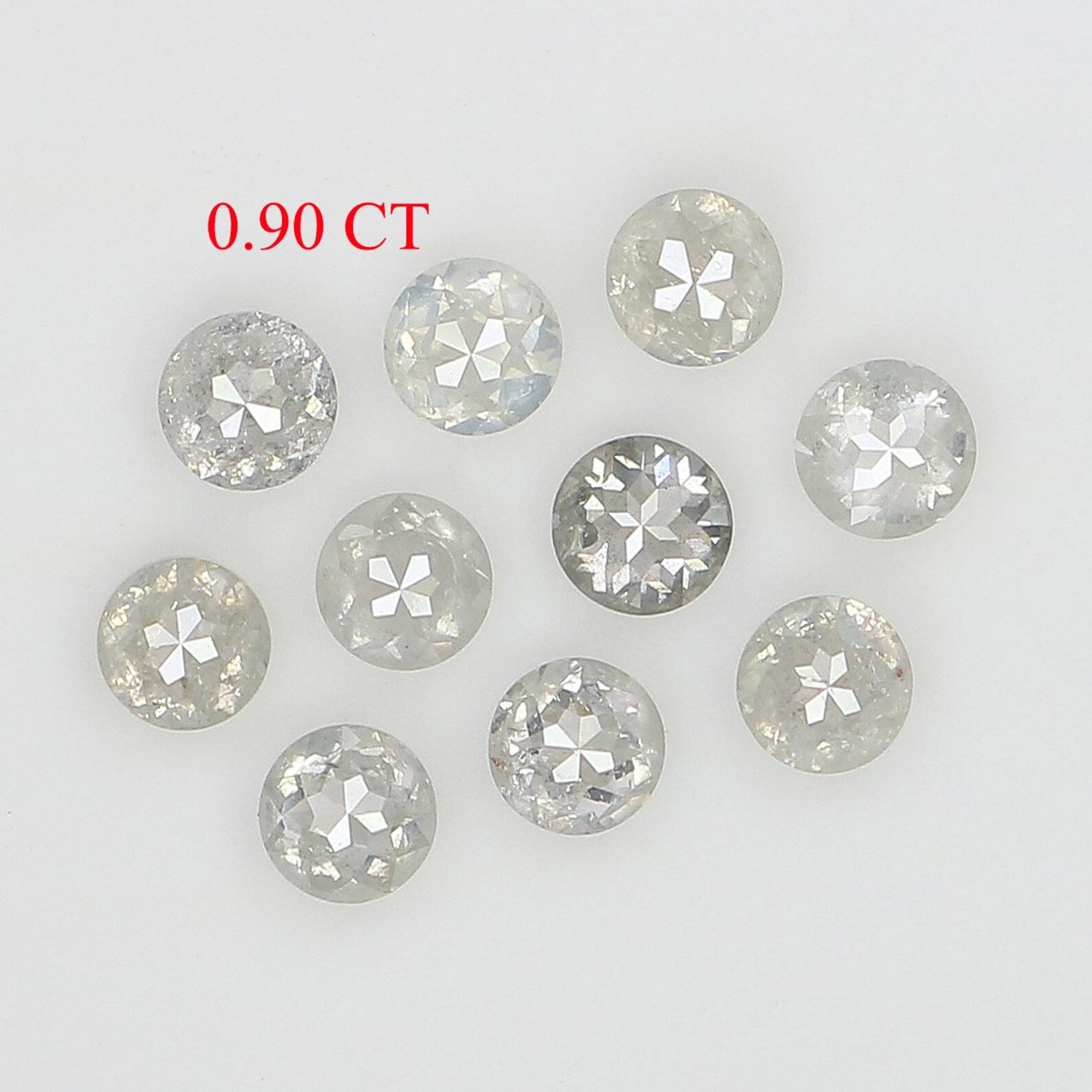 0.90 CT Natural Loose Round Shape Diamond Grey Color Round Diamond 2.55 MM Natural Loose Diamond Grey Color Round Rose Cut Diamond NQ2554