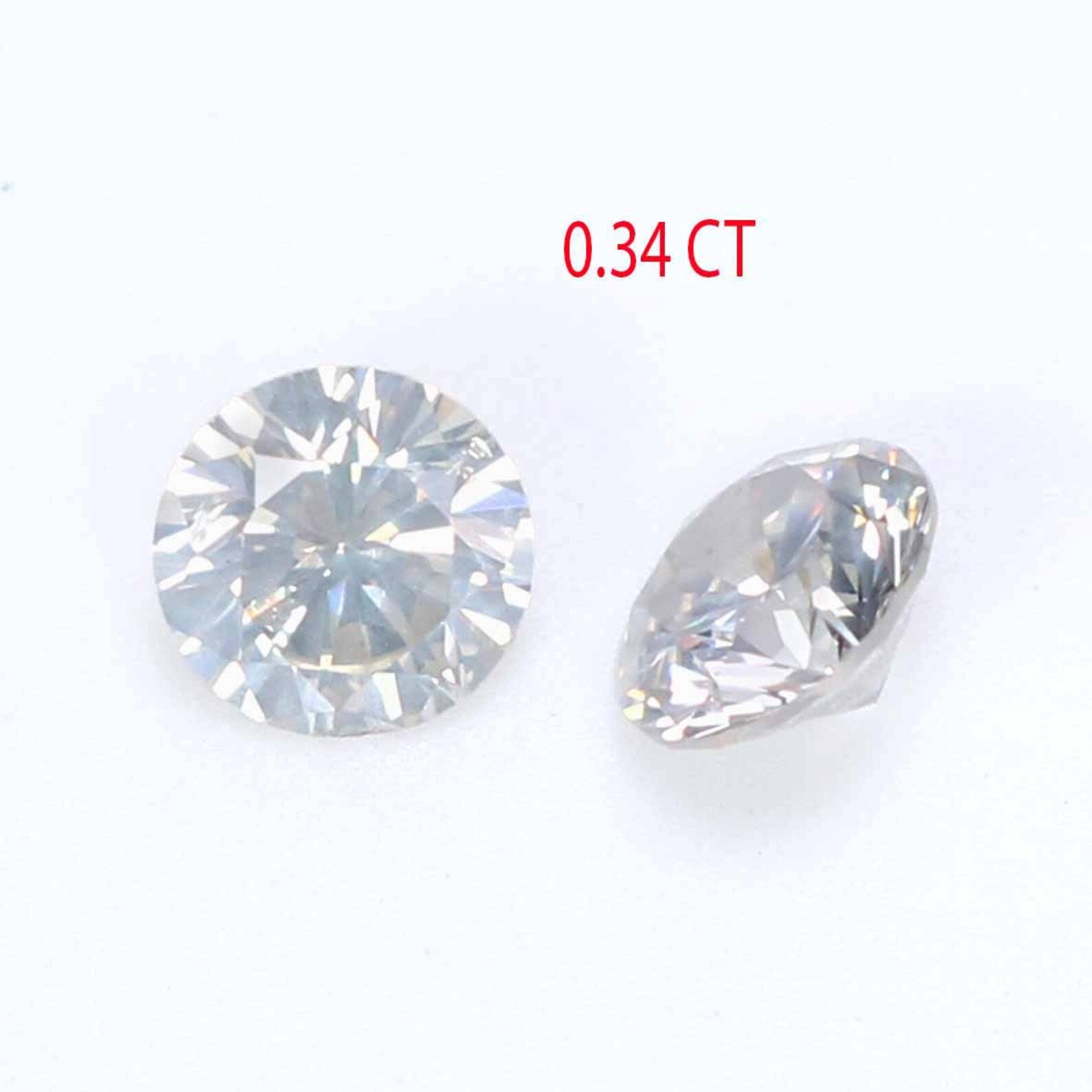Natural Loose Round Brilliant Cut Diamond White - H Color 0.34 CT 3.50 MM Round Shape Brilliant Cut Diamond N1953