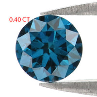 0.40 Ct Natural Loose Round Shape Diamond Blue Color Round Cut Diamond 4.60 MM Natural Loose Diamond Round Brilliant Cut Diamond LQ3016