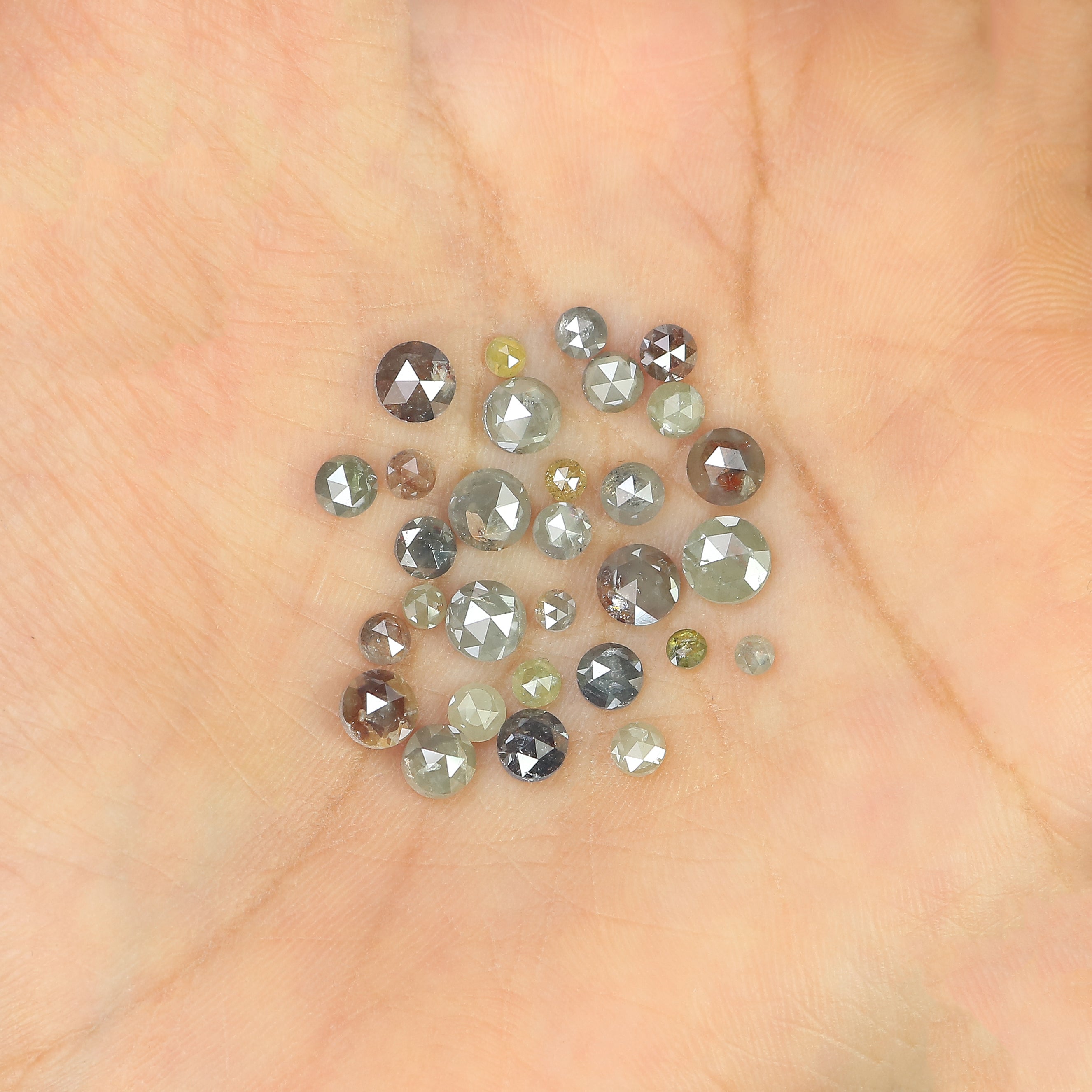 Natural Loose Round Rose Cut Diamond Fancy Mix Color Rose Cut Diamond Low Price 2.00 to 5.00 MM 1.00 CT Lot Round Shape Diamond Q71