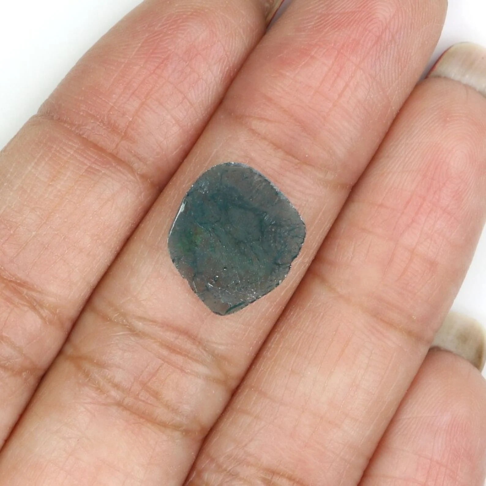 0.86 CT Natural Loose Slice Shape Diamond Blue Color Slice Cut Diamond 11.50 MM Natural Diamond Irregular Cut Slice Shape Diamond NQ1318