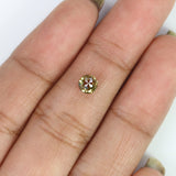 Natural Loose Round Diamond, Yellow Color Rose Cut Diamond, Natural Loose Diamond, Round Rose Cut Diamond, 0.57 CT Round Shape Diamond L916