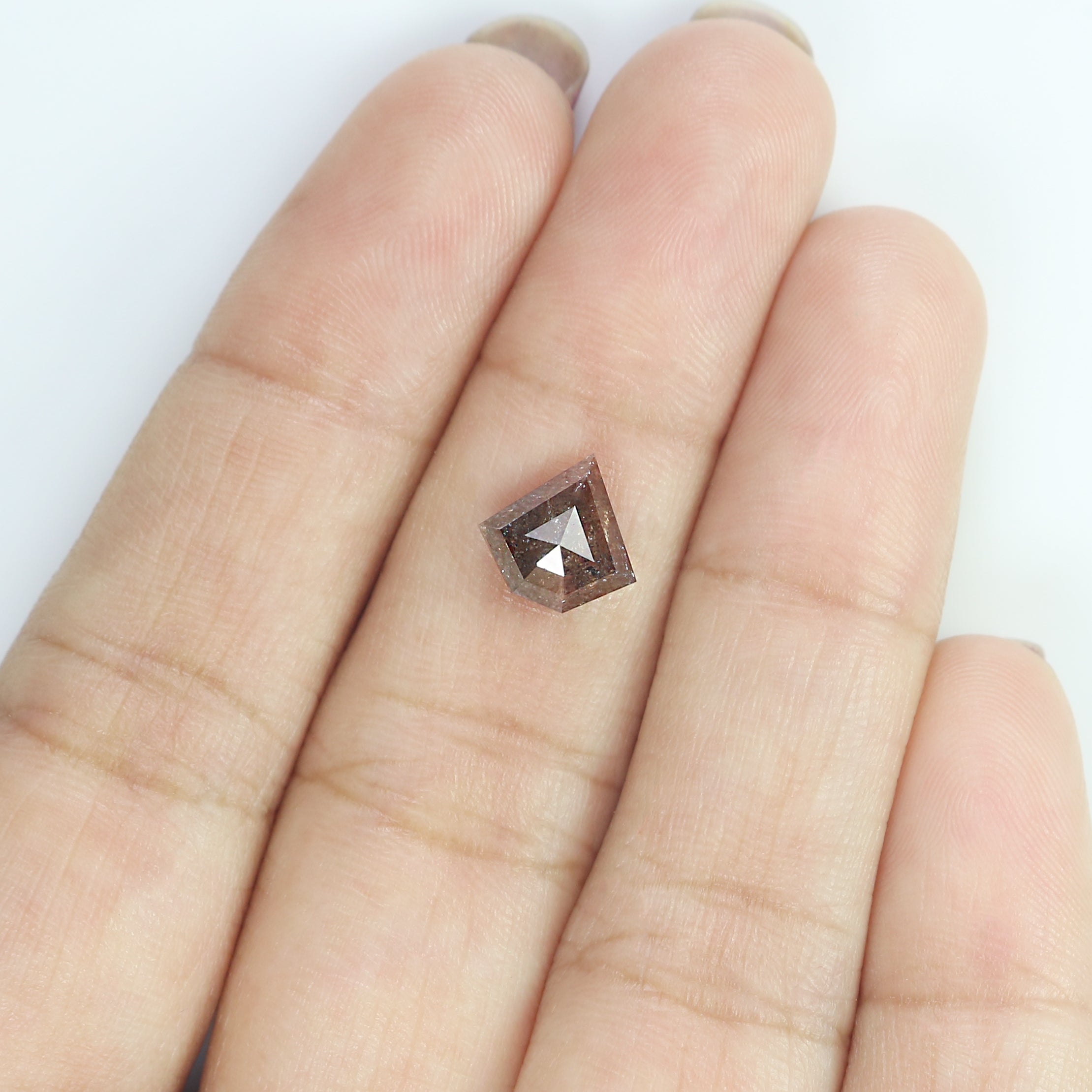 1.80 CT Natural Loose Shield Shape Diamond Brown Color Shield Cut Diamond 8.25 MM Natural Loose Brown Color Shield Rose Cut Diamond LQ9440