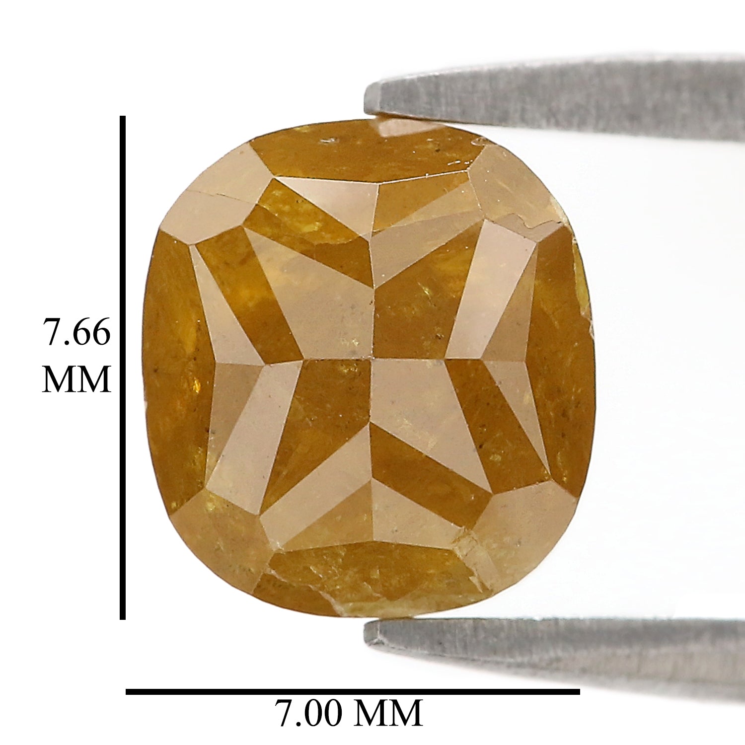 Natural Cushion Yellow Diamond 2.83 CT Loose Brilliant Cut Yellow Color Stone 7.65 MM Rustic Cushion Diamond Custom Engagement Ring L3645