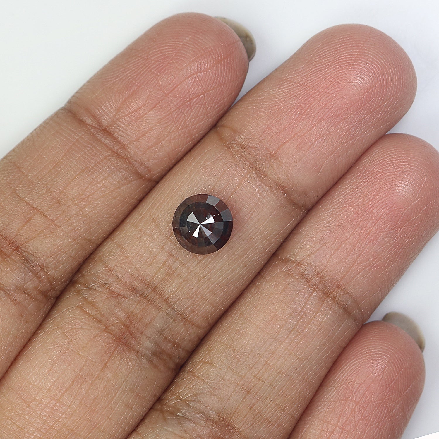 1.60 CT Natural Loose Round Rose Cut Diamond Brown Color Round Shape Diamond 6.95 MM Natural Loose Diamond Round Rose Cut Diamond LQ8217
