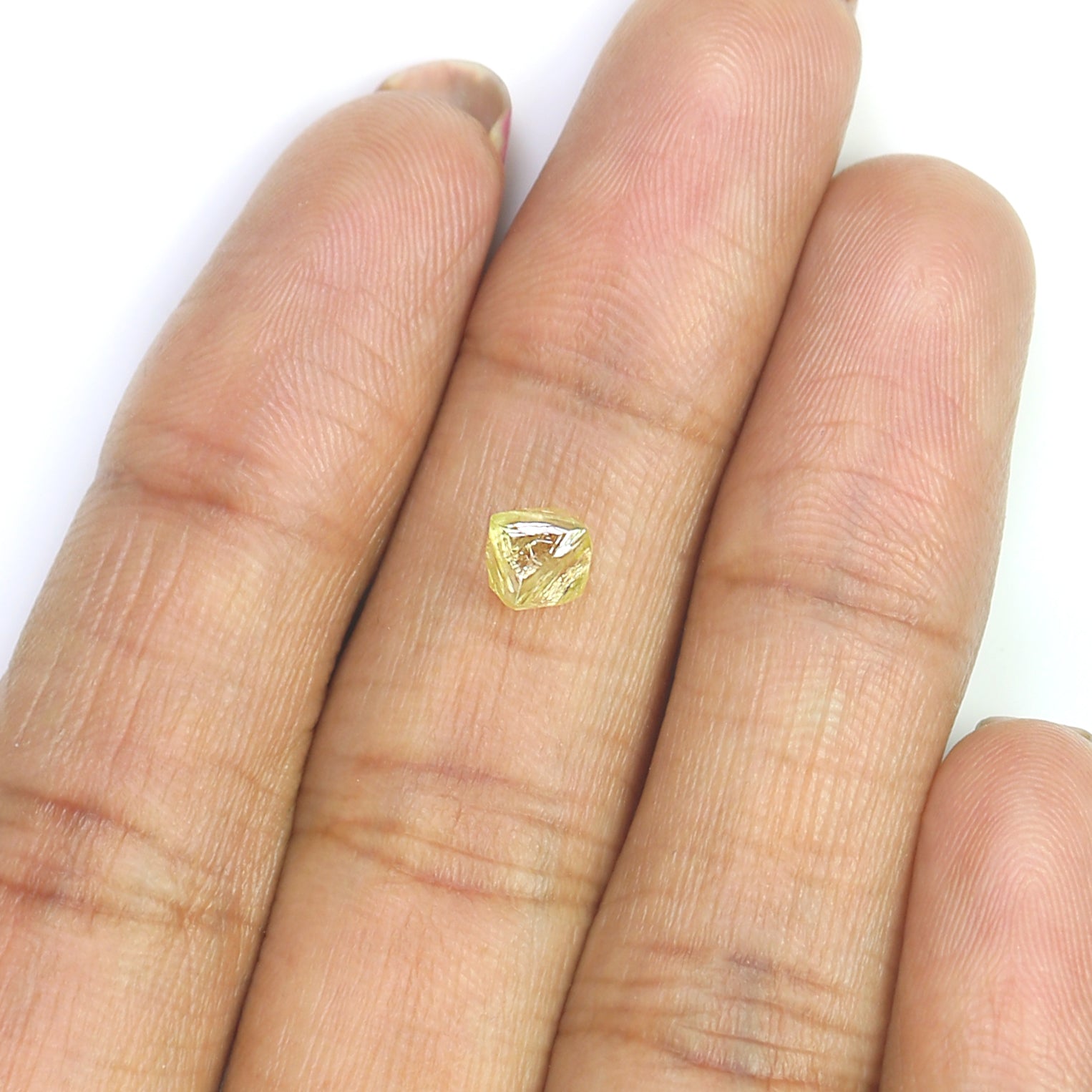 1.20 CT Natural Loose Rough Shape Diamond Yellow Color Rough Cut Diamond 6.50 MM Natural Yellow Diamond Rough Irregular Cut Diamond L3566
