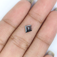 Natural Loose Kite Diamond, Salt And Pepper Kite Diamond, Natural Loose Diamond, Kite Rose Cut Diamond, Kite Cut 0.63 CT Kite Shape L2931