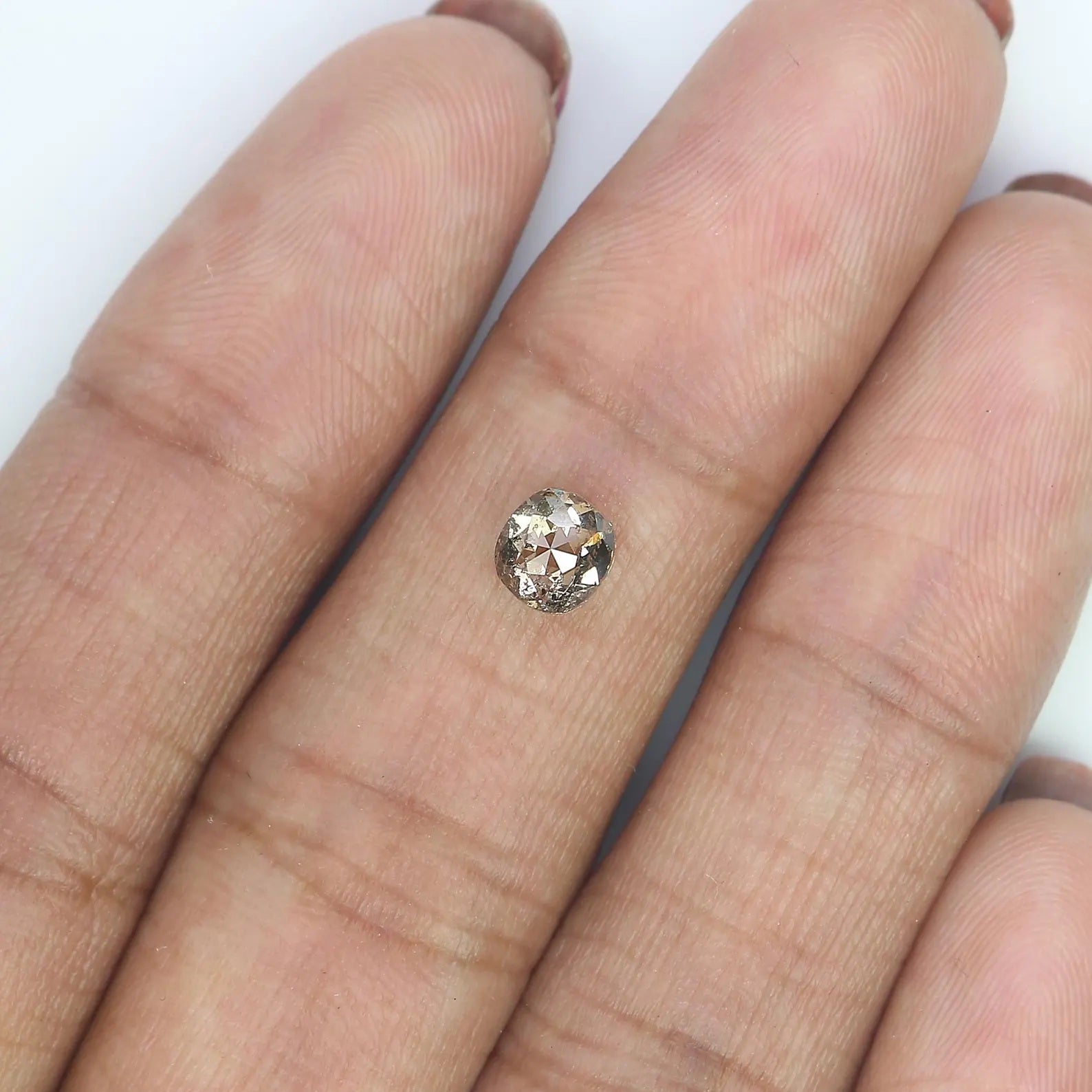 0.76 Ct Natural Loose Cushion Shape Diamond Brown Color Cushion Cut Diamond 5.20 MM Natural Loose Diamond Cushion Rose Cut Diamond QN9868