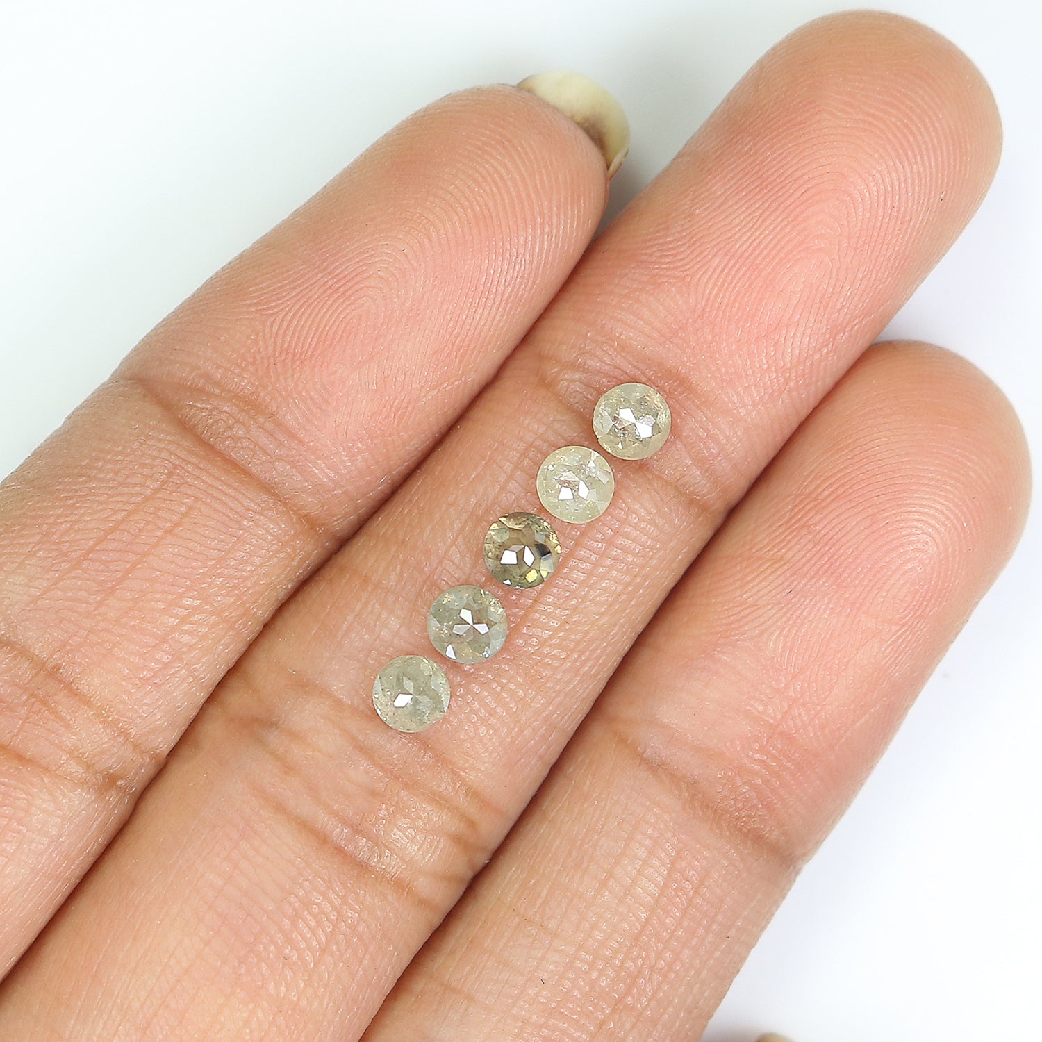 1.15 CT Natural Loose Round Rose Cut Diamond Grey Color Round Shape Diamond 3.50 MM Natural Loose Grey Color Round Rose Cut Diamond KQ1293