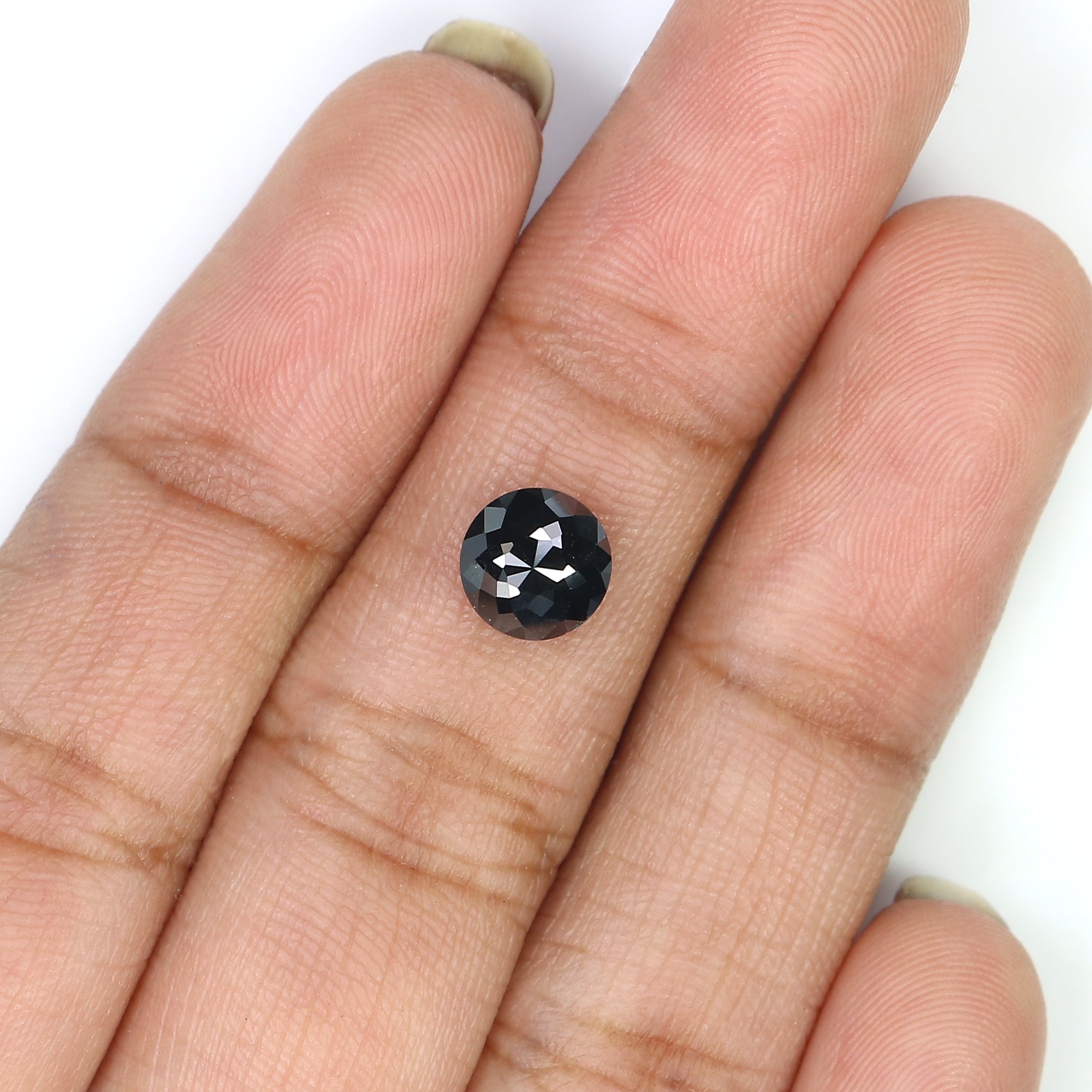 1.07 CT Natural Loose Round Rose Cut Diamond Black Color Round Cut Diamond 6.50 MM Natural Loose Diamond Round Rose Cut Shape Diamond LQ3031