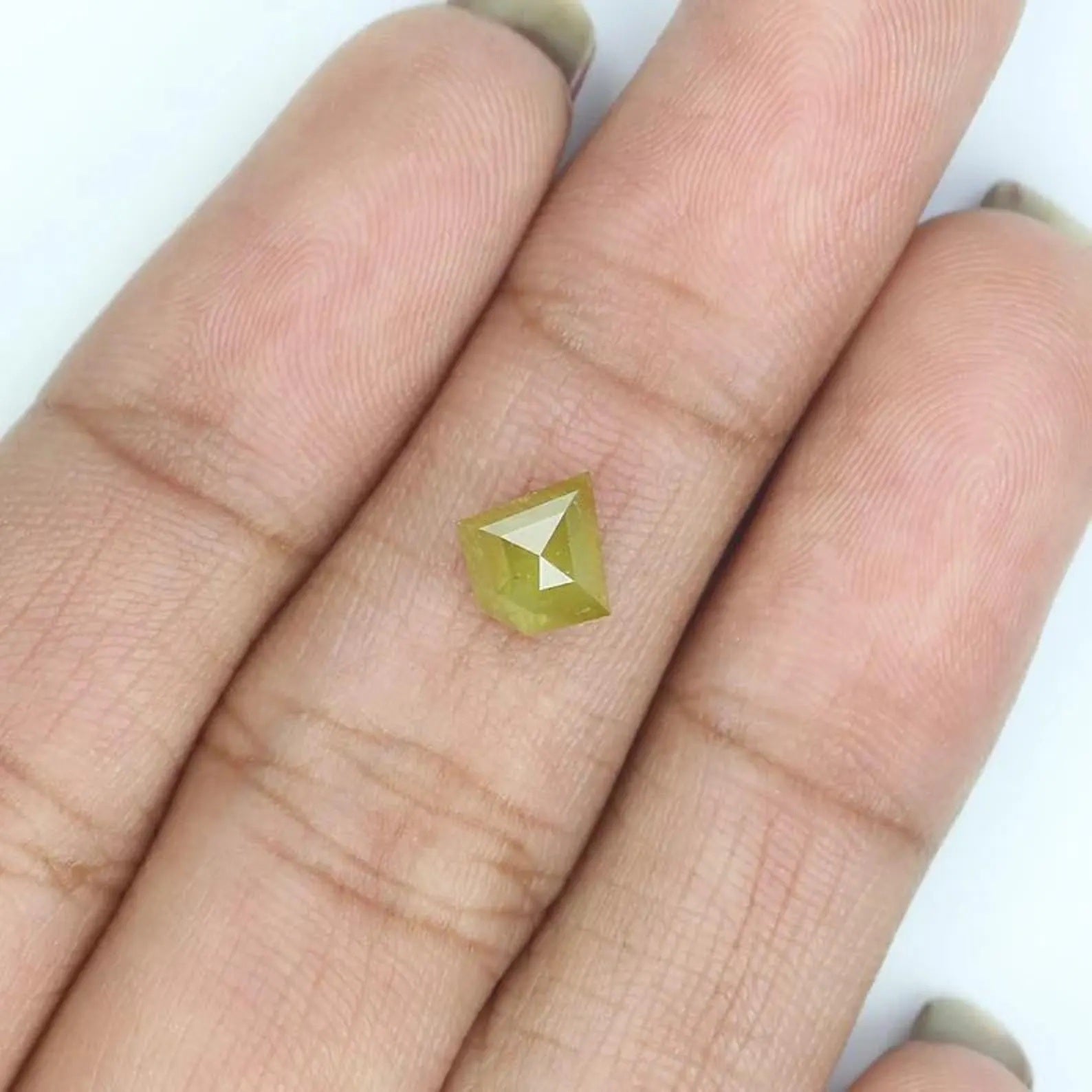 1.11 CT Natural Loose Shield Shape Diamond Yellow Color Shield Diamond 6.70 MM Natural Yellow Color Diamond Shield Rose Cut Diamond NQ738