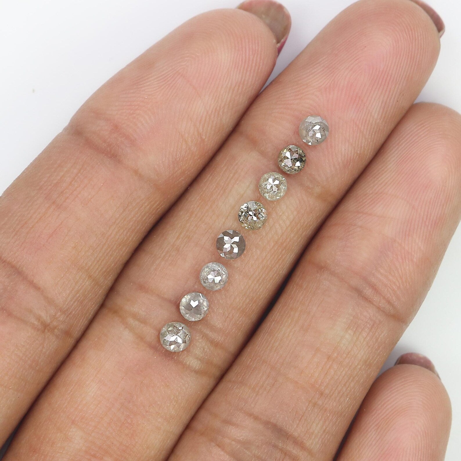 1.30 Ct Natural Loose Round Rose Cut Diamond Salt And Pepper Round Shape Diamond 3.10 MM Natural Grey Color Round Rose Cut Diamond NQ1802
