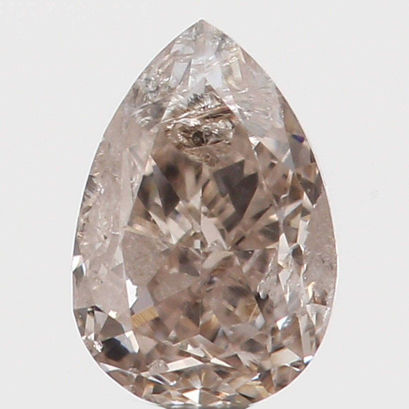 0.14 Ct Natural Loose Pear Shape Diamond Brown Color Pear Cut Diamond 4.00 MM Natural Loose Diamond Brown Pear Brilliant Cut Diamond N7269