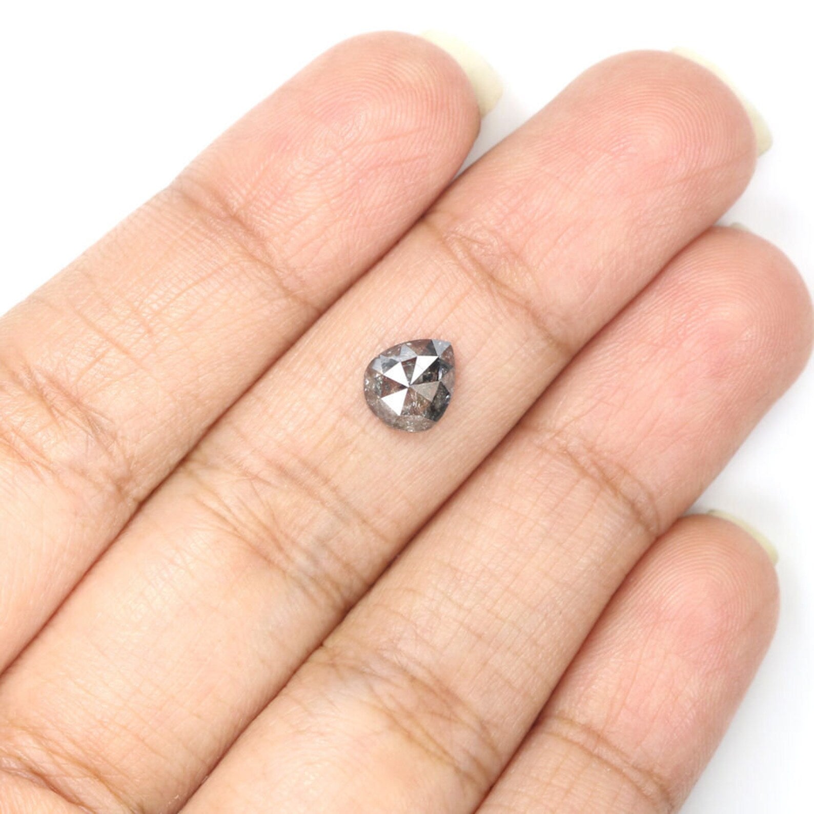 1.10 CT Natural Loose Pear Shape Diamond Salt And Paper Pear Cut Diamond 7.30 MM Natural Loose Diamond Pear Shape Rose Cut Diamond QN1877