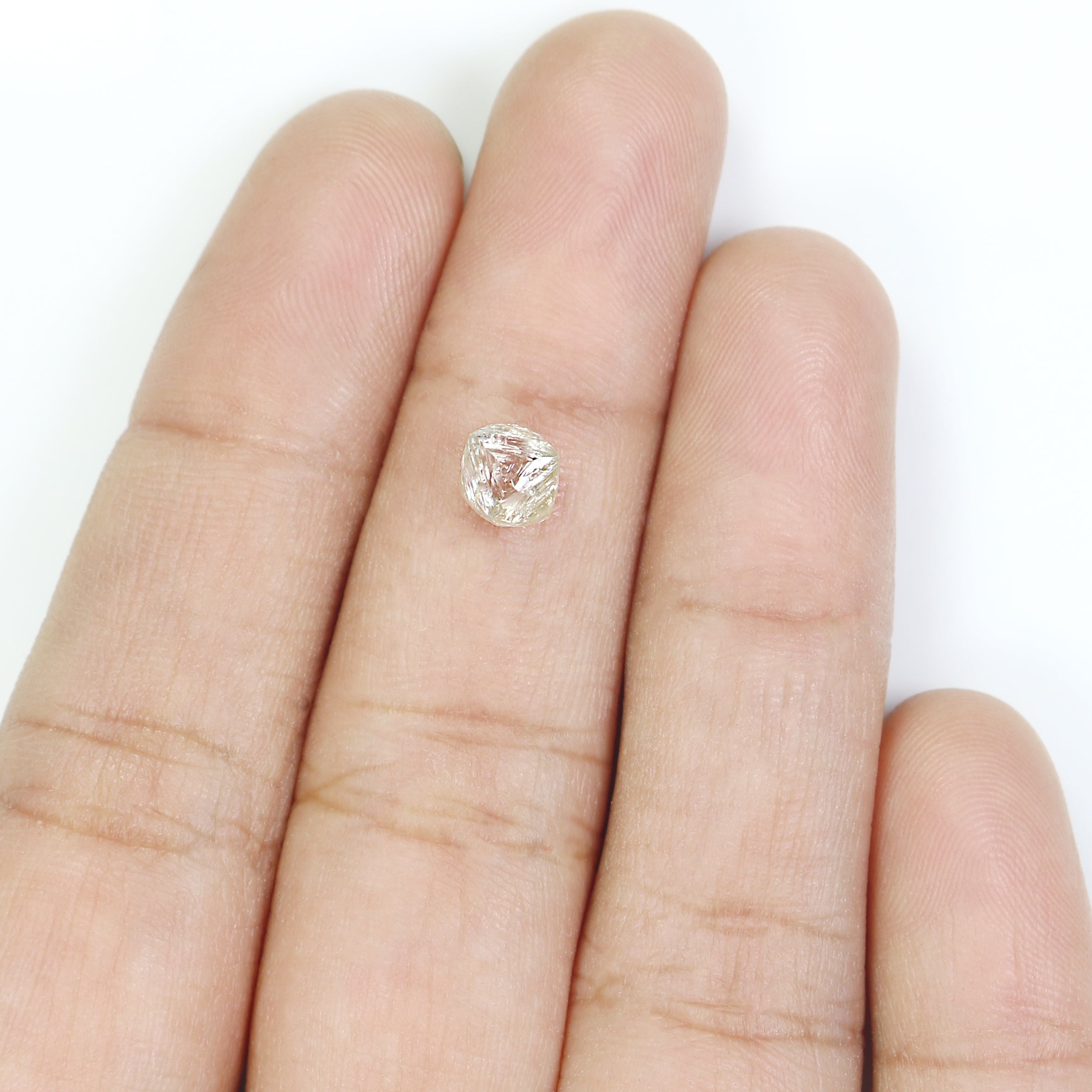 1.33 CT Natural Loose Rough Shape Diamond White-J Color Irregular Cut Diamond 5.25 MM Natural Diamond J Color Rough UnCut Diamond L3488
