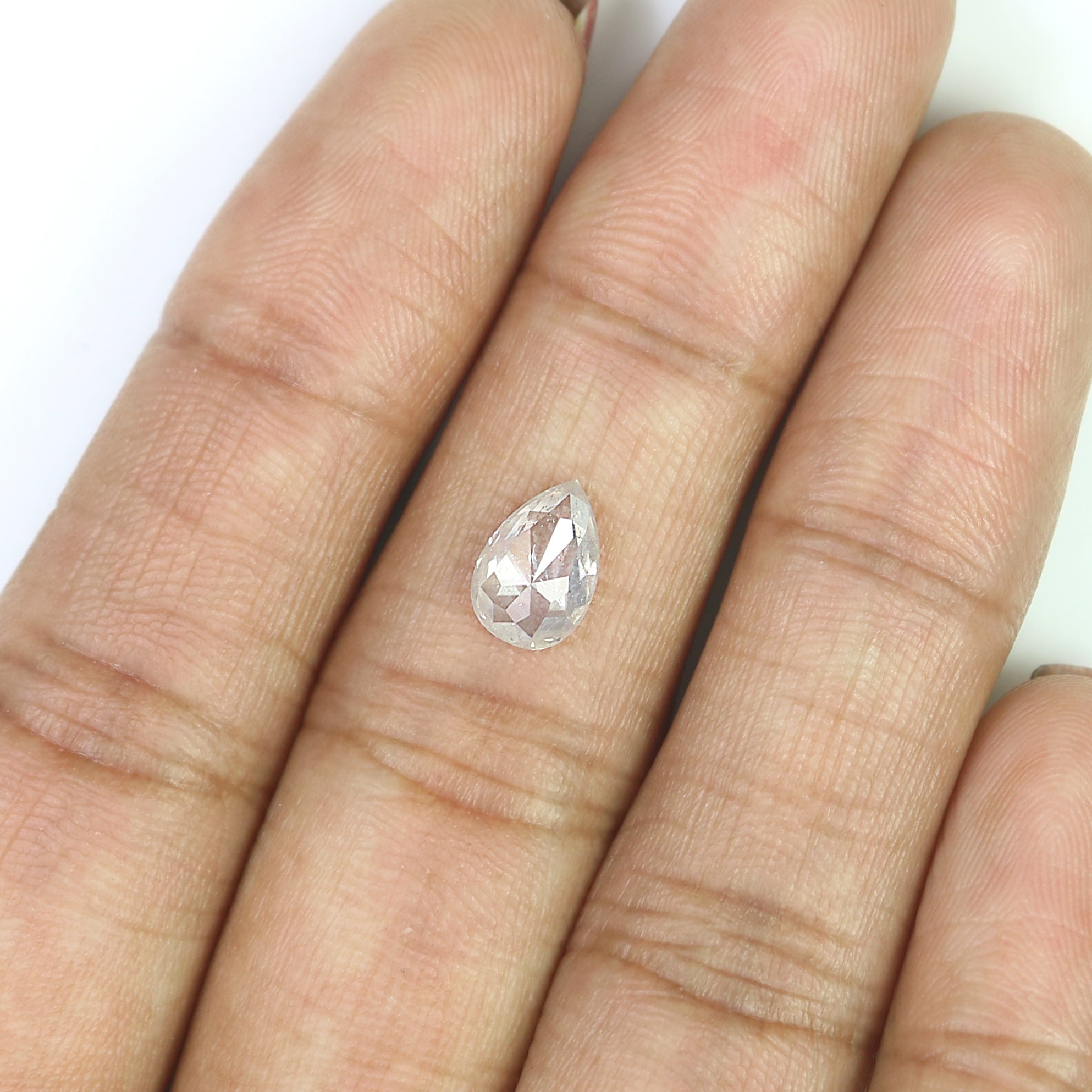 1.14 CT Natural Loose Pear Shape Diamond White -G Color Pear Cut Diamond 8.45 MM Natural Loose White -G Color Pear Rose Cut Diamond L3608