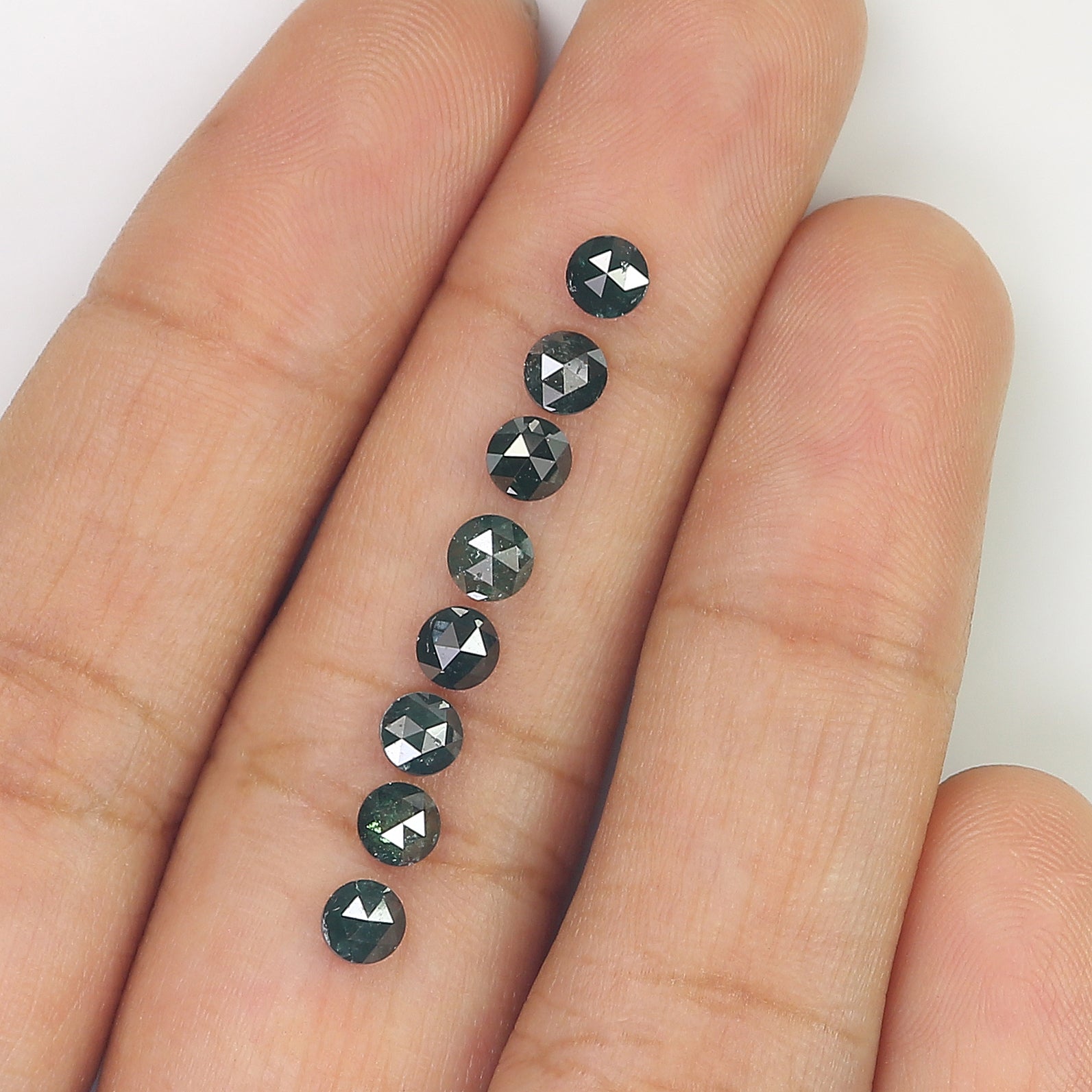 1.72 CT Natural Loose Round Rose Cut Diamond Blue Color Round Shape Diamond 3.70 MM Natural Loose Blue Color Round Rose Cut Diamond LQ9017