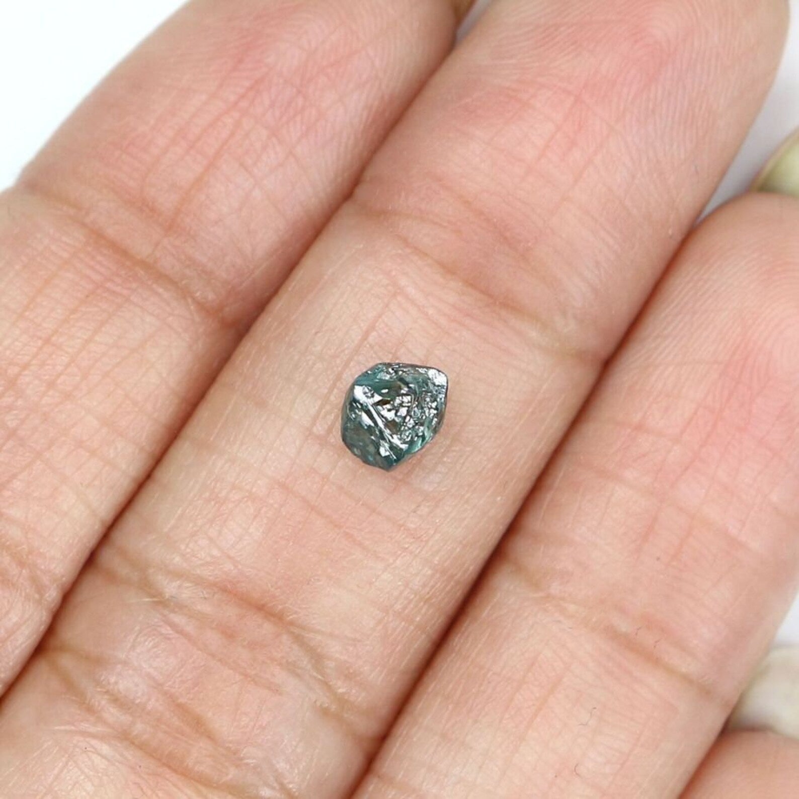 0.79 CT Natural Loose Rough Shape Diamond Blue Color Rough Cut Diamond 5.40 MM Natural Loose Diamond Blue Rough Irregular Cut Diamond NQ2039
