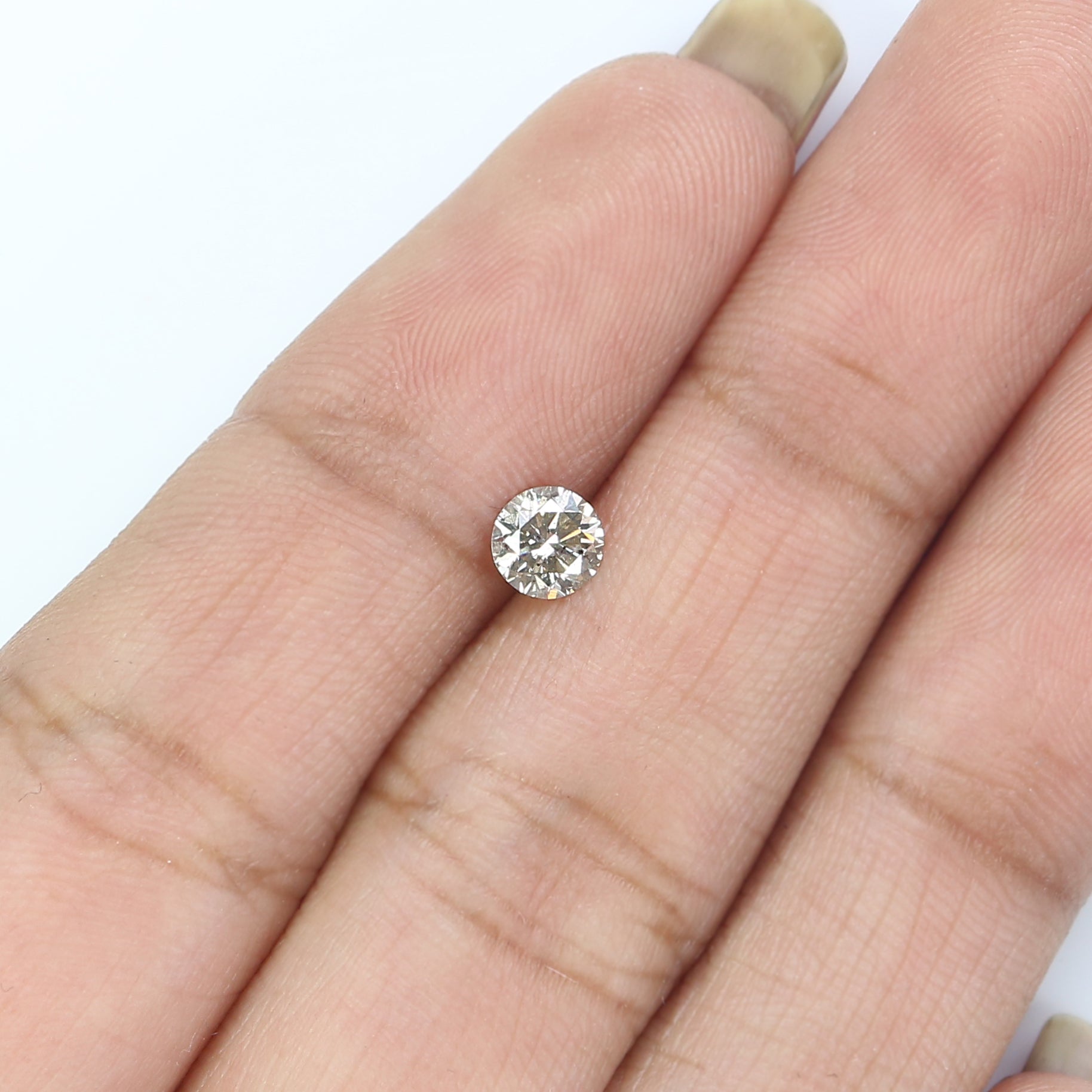 Natural Loose Round Diamond, Brown Color Round Diamond, Natural Loose Diamond, Brilliant Cut Diamond, Round Cut, 0.33 CT Round Shape KR1068