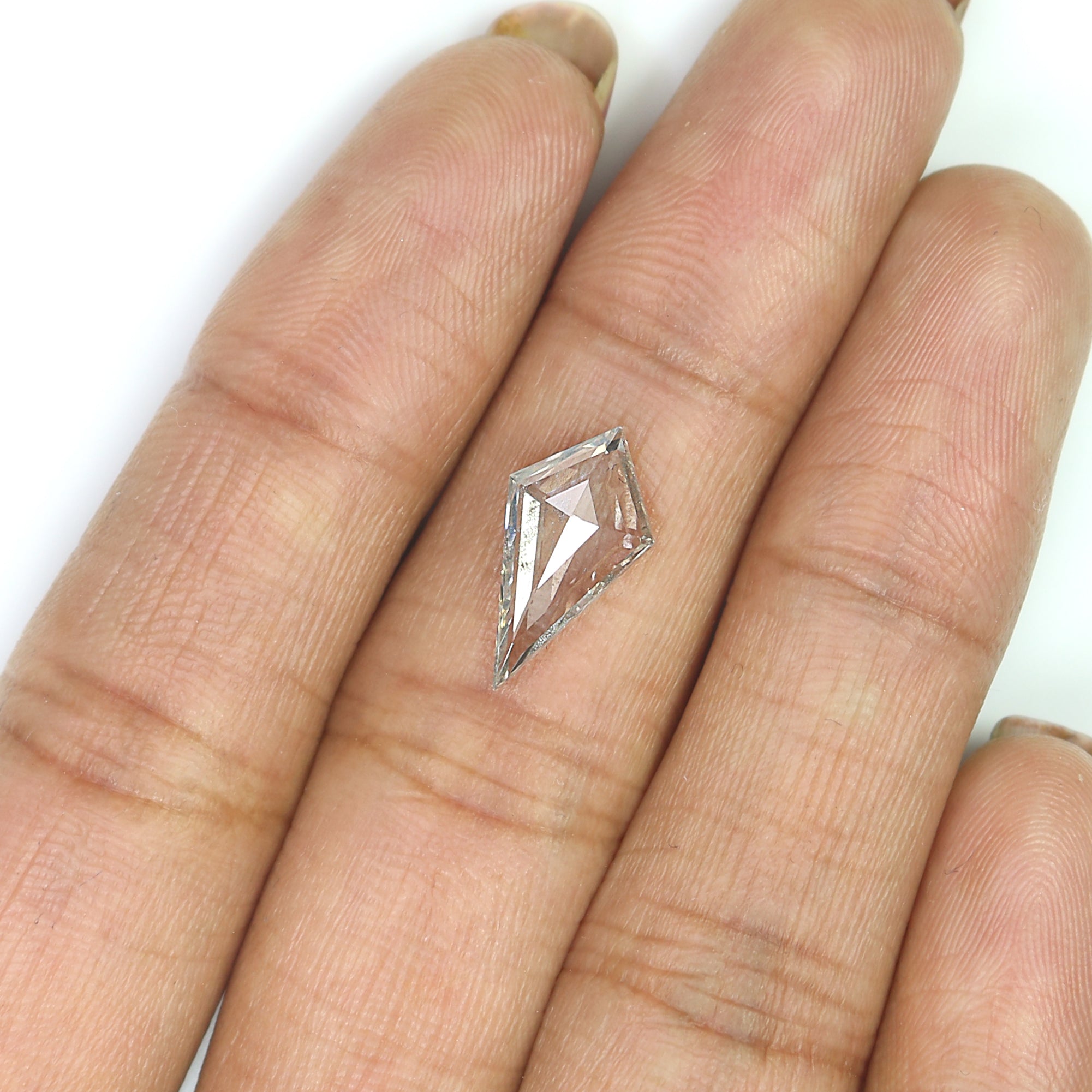 1.52 CT Kite Rose Cut Salt And Pepper Lab Grown 14.45 MM Loose Diamond CVD Fancy Black Grey Color Lab Created Antique Cut Diamonds L3579