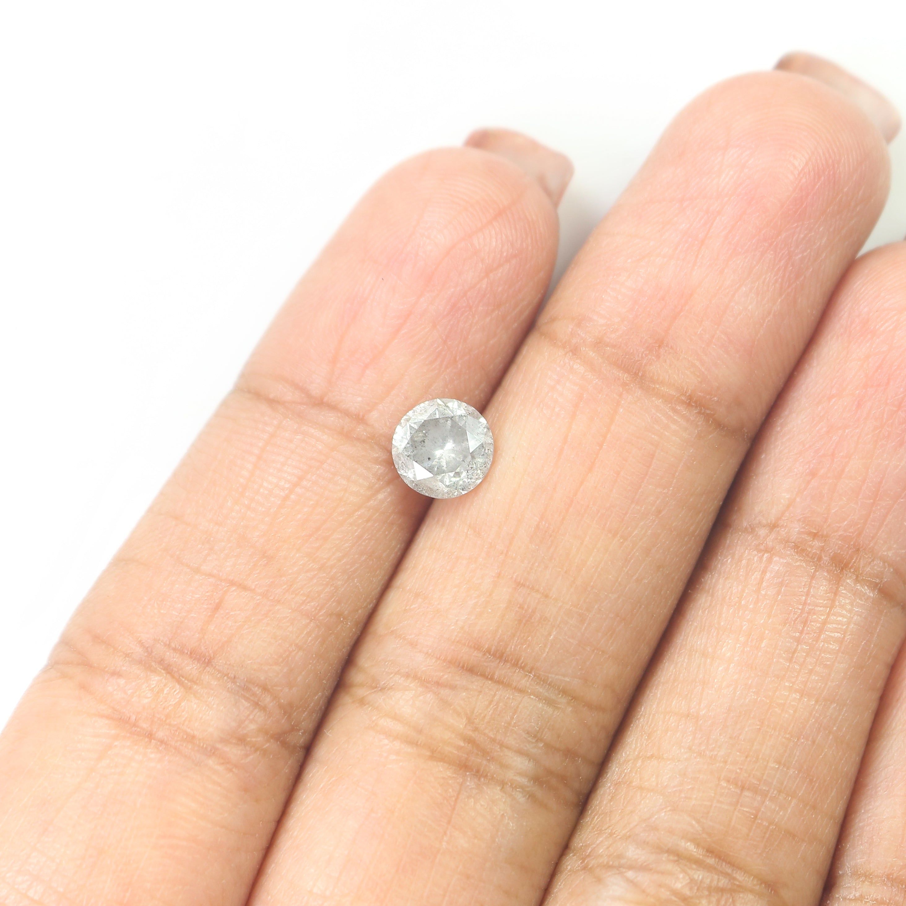 0.96 CT Natural Loose Round Shape Diamond Grey Color Round Cut Diamond 6.05 MM Natural Loose Diamond Round Brilliant Cut Diamond LQ262