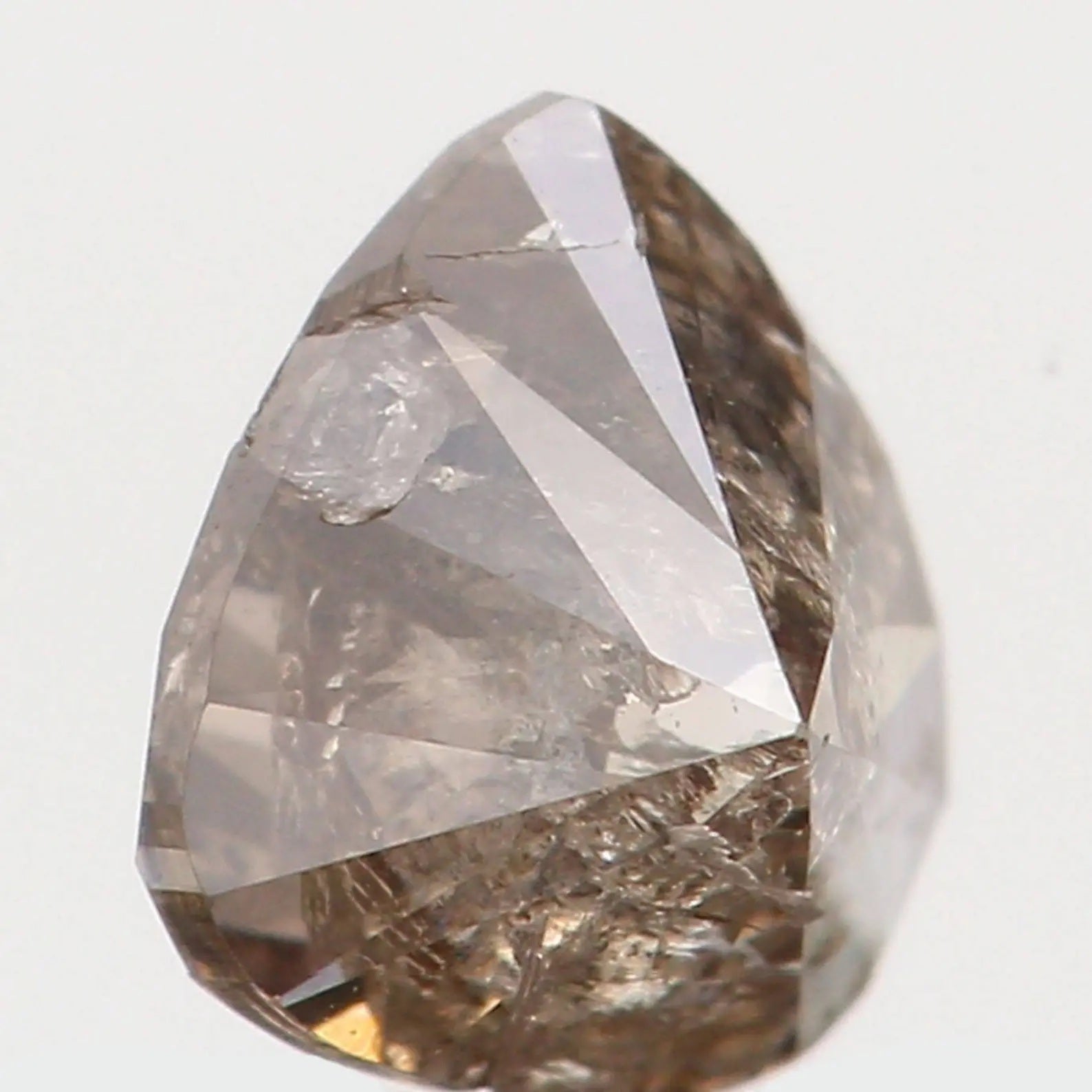 0.33 Ct Natural Loose Diamond Heart Fancy Greyish White Color I1 Clarity 4.40 MM N7451