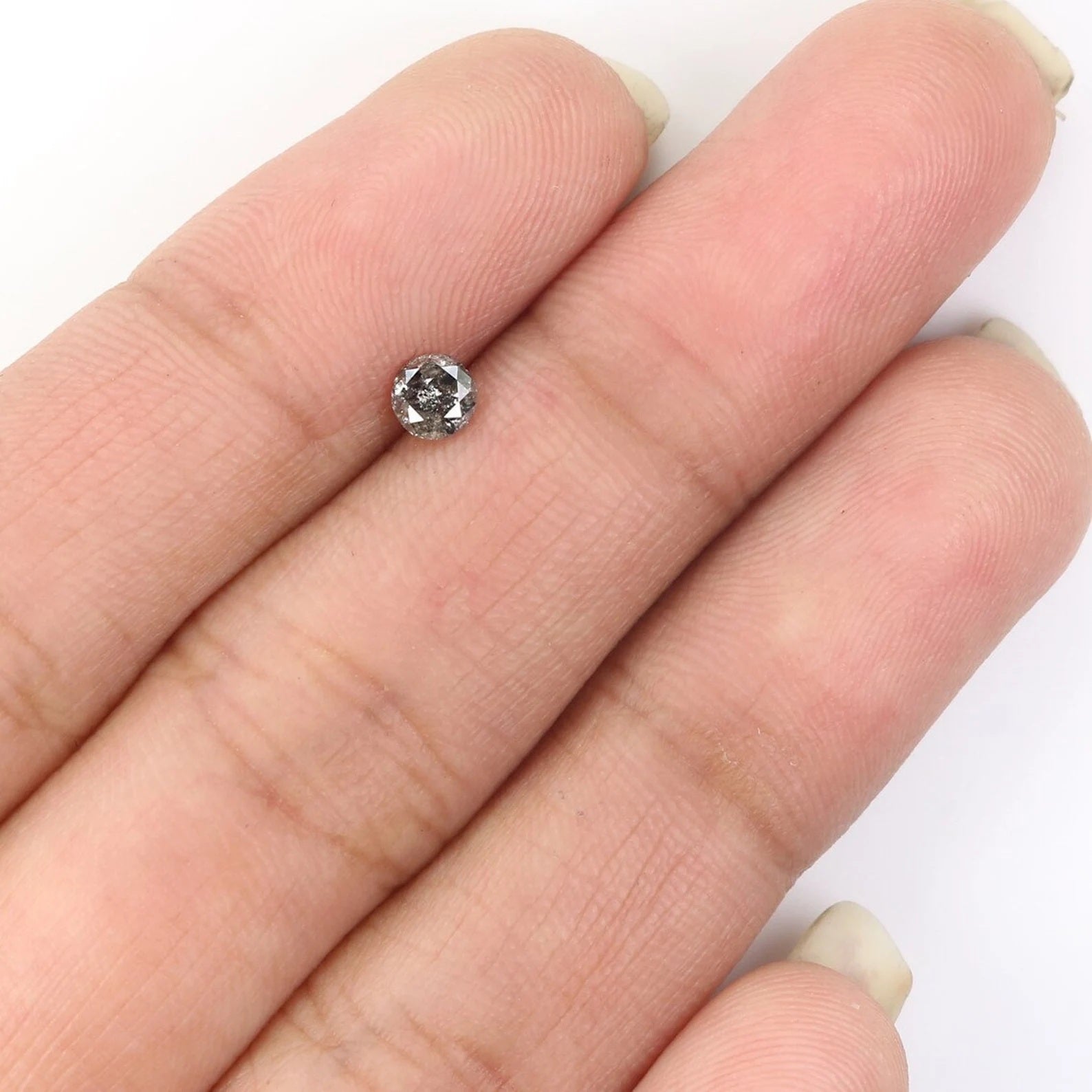 0.26 CT Natural Loose Round Shape Diamond Salt And Pepper Round Diamond 3.85 MM Natural Black Grey Color Round Brilliant Cut Diamond NQ1682