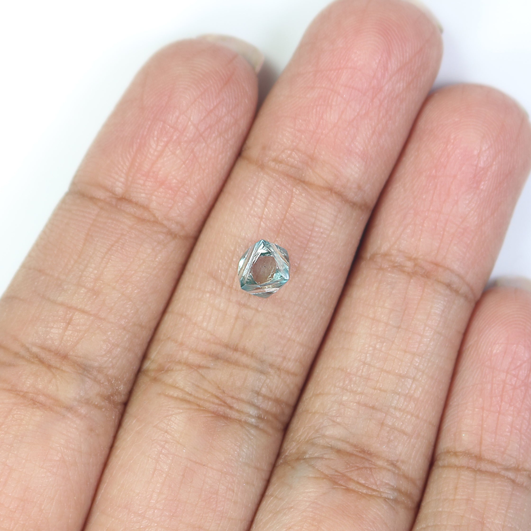 1.36 CT Natural Loose Rough Shape Diamond Blue Color Rough Uncut Diamond 6.80 MM Natural Loose Blue Color Rough Irregular Cut Diamond L3498