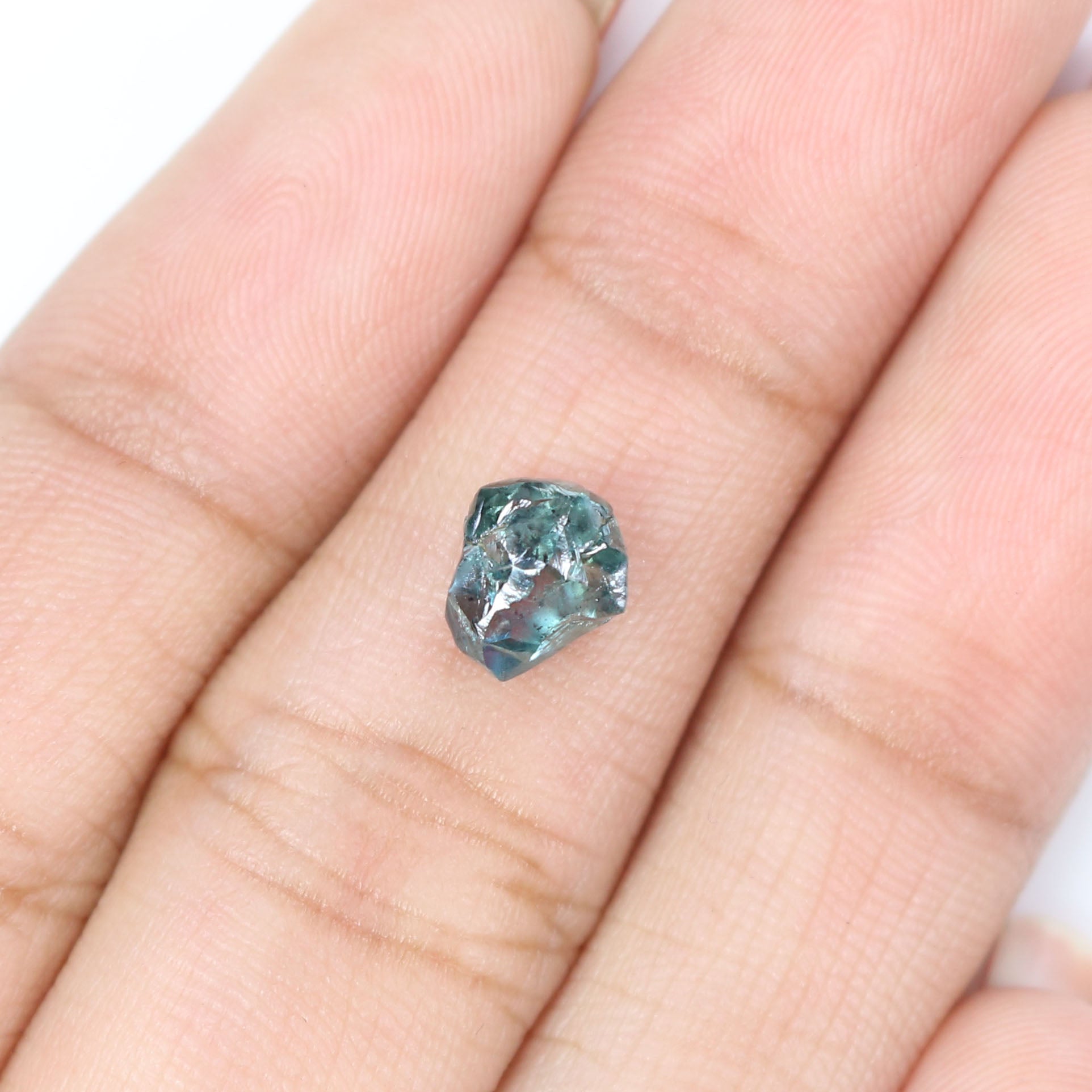 1.19 CT Natural Loose Rough Shape Diamond Blue Color Rough Cut Diamond 6.75 MM Natural Loose Blue Diamond Rough Irregular Cut Diamond LQ2321