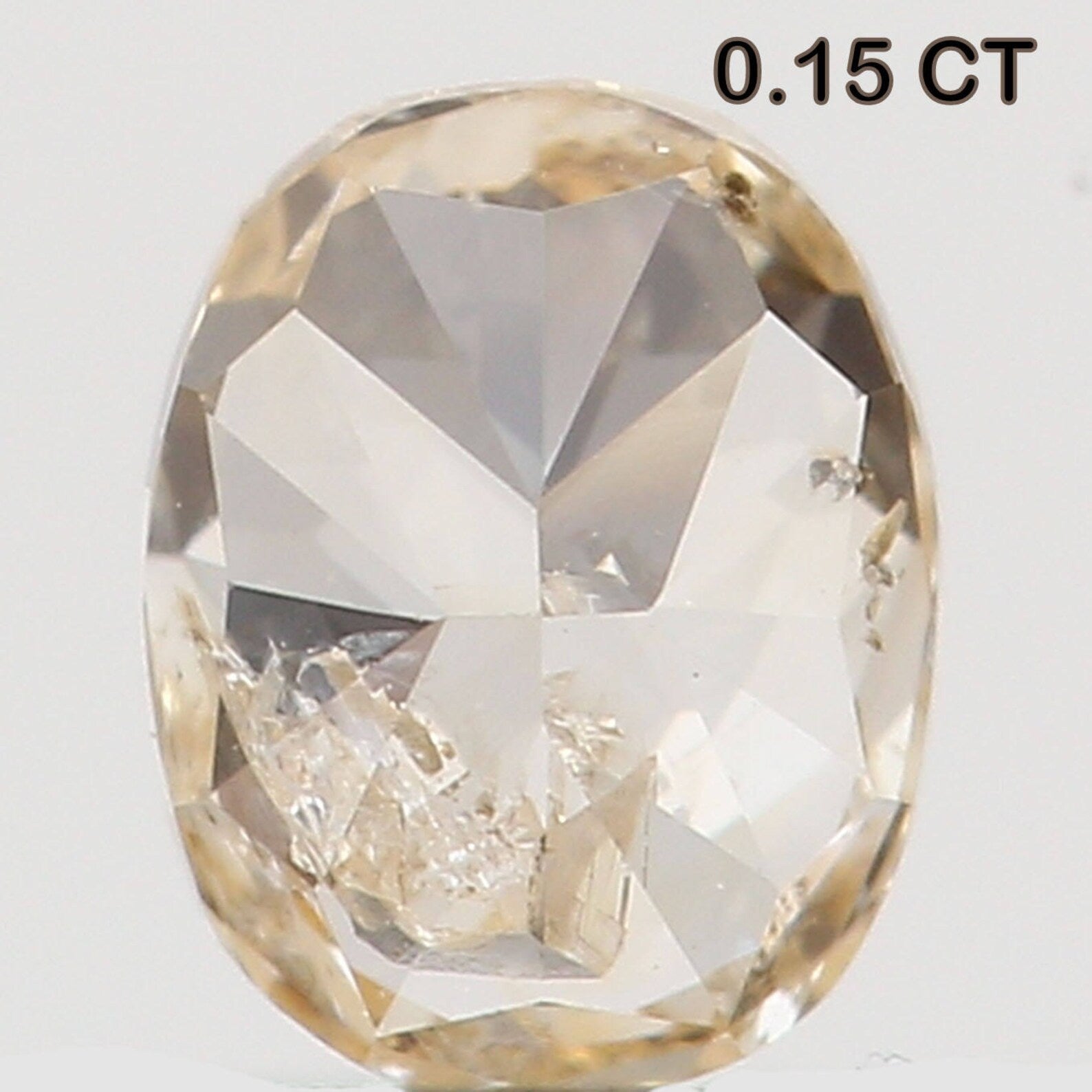 0.15 Ct Natural Loose Diamond Oval Orange Color I1 Clarity 3.60 MM N7443