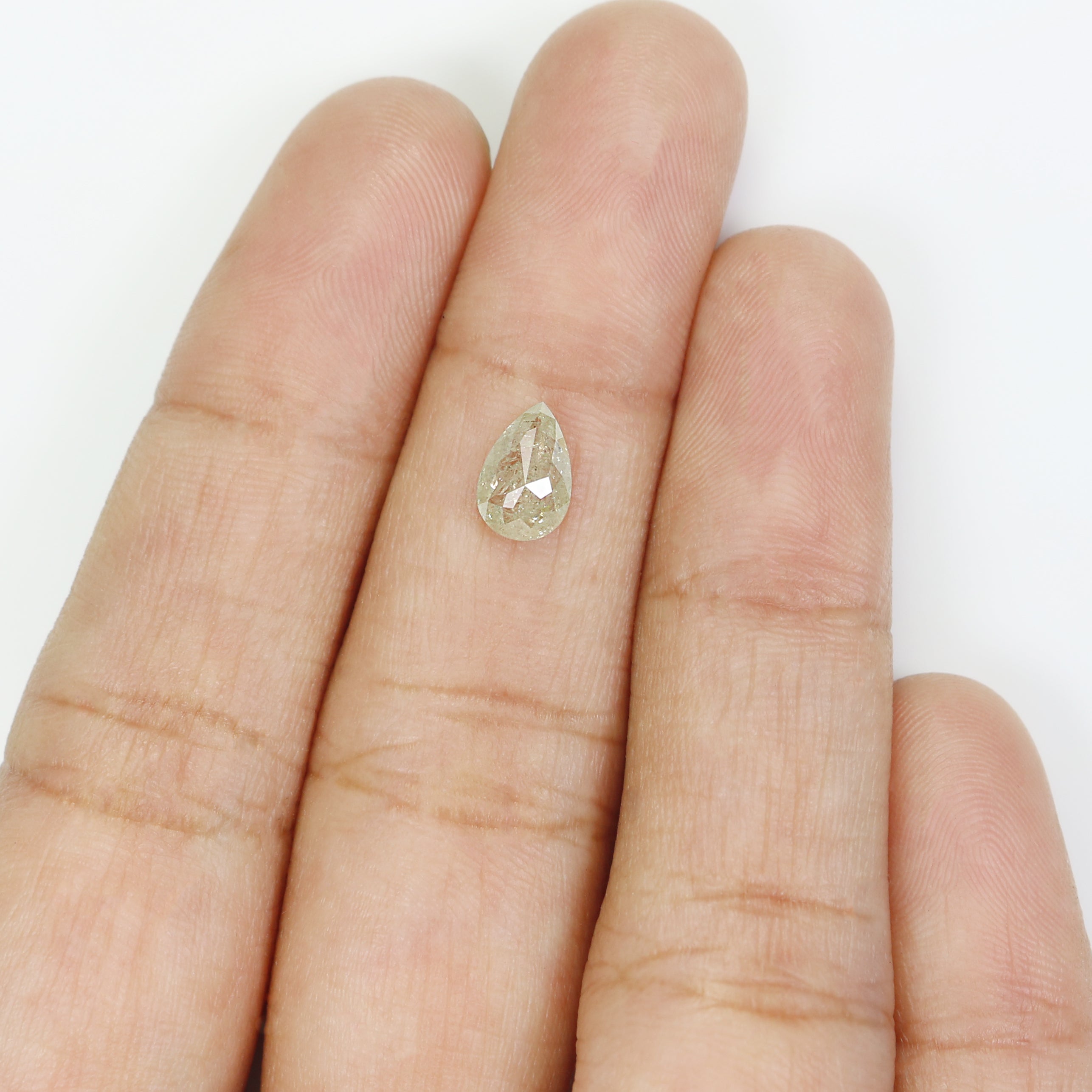 0.69 CT Natural Loose Pear Shape Diamond Salt And Pepper Pear Cut Diamond 7.55 MM Natural Grey Color Diamond Pear Rose Cut Diamond N2620