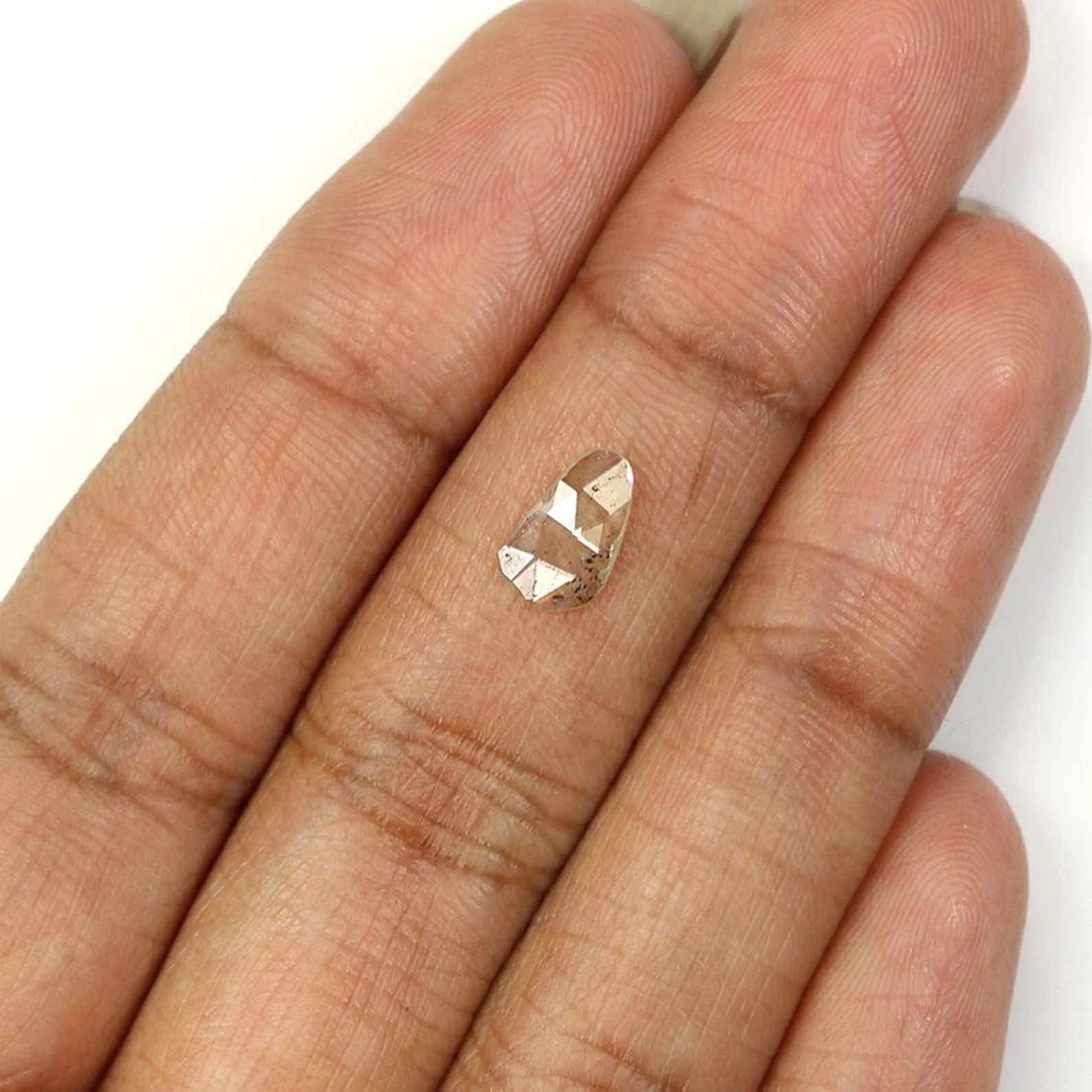 0.52 CT Natural Loose Slice Shape Diamond Salt And Pepper Irregular Diamond 8.25 MM Natural Loose Grey Color Slice Rose Cut Diamond NQ1630