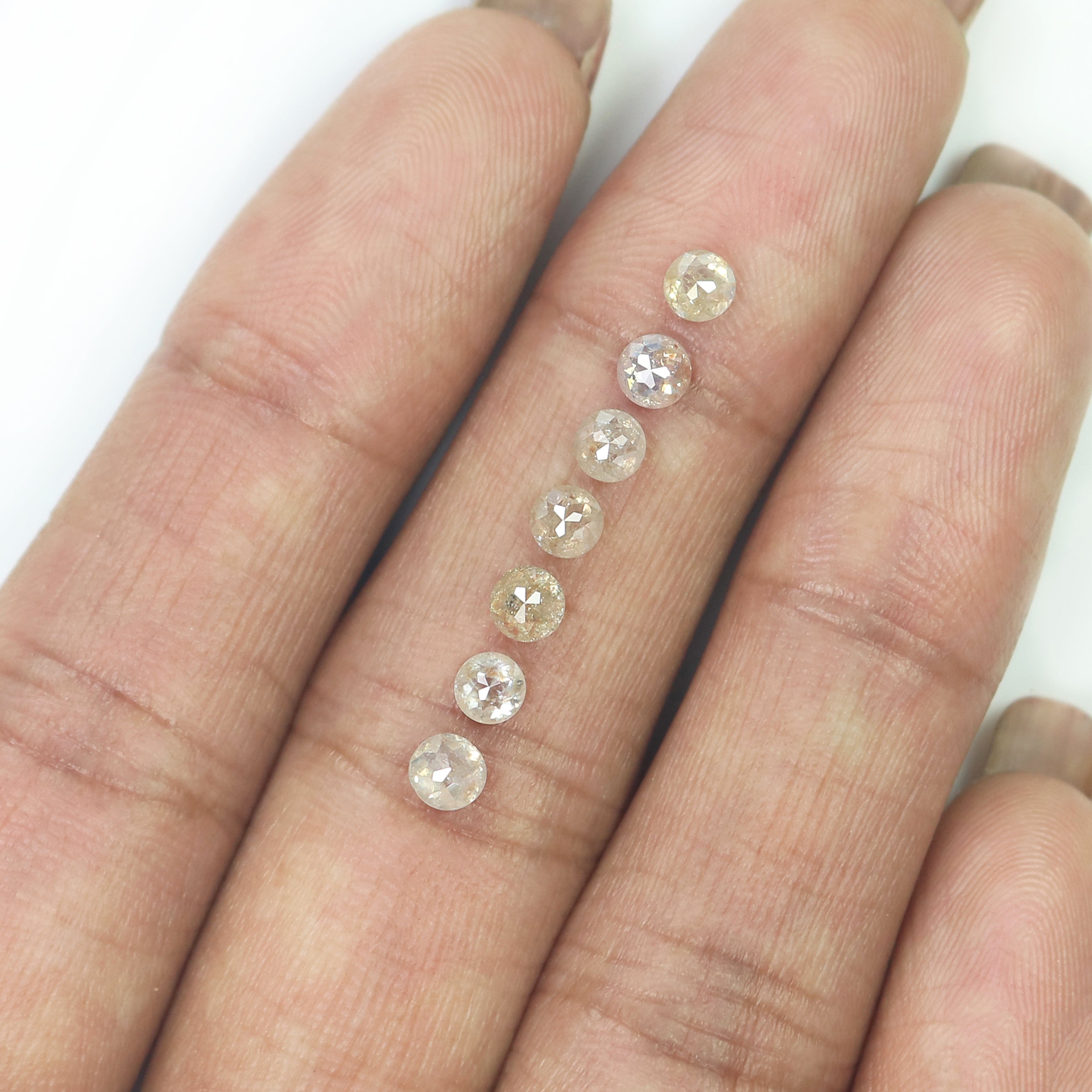 1.80 CT Natural Loose Round Rose Cut Diamond Brown Color Round Shape Diamond 3.50 MM Natural Loose Grey Color Round Rose Cut Diamond L1703