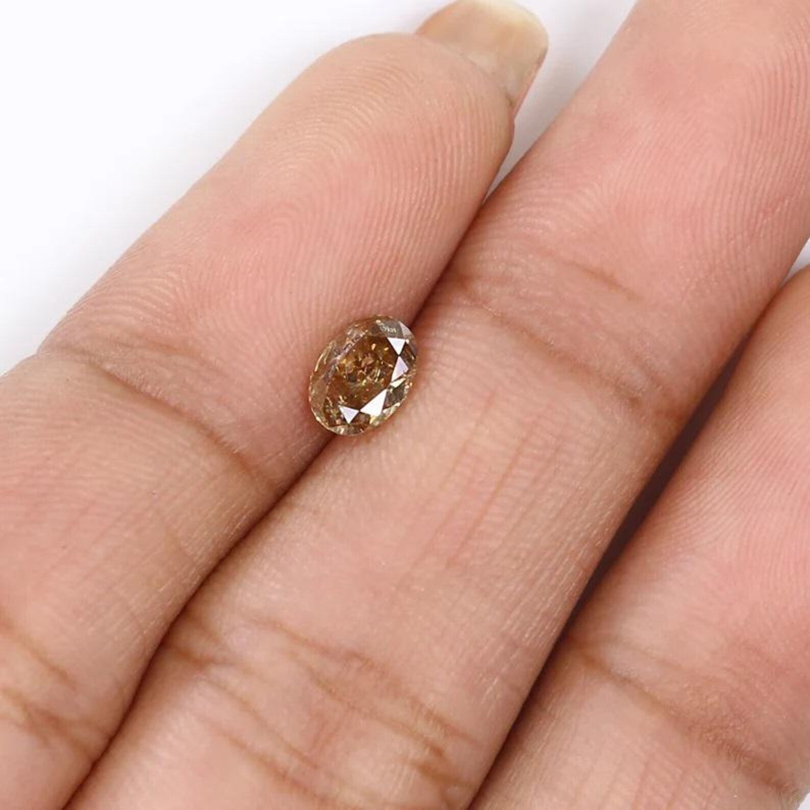 0.53 CT Natural Loose Oval Shape Diamond Brown Color Oval Cut Diamond 5.80 MM Natural Loose Brown Color Oval Brilliant Cut Diamond NQ9653
