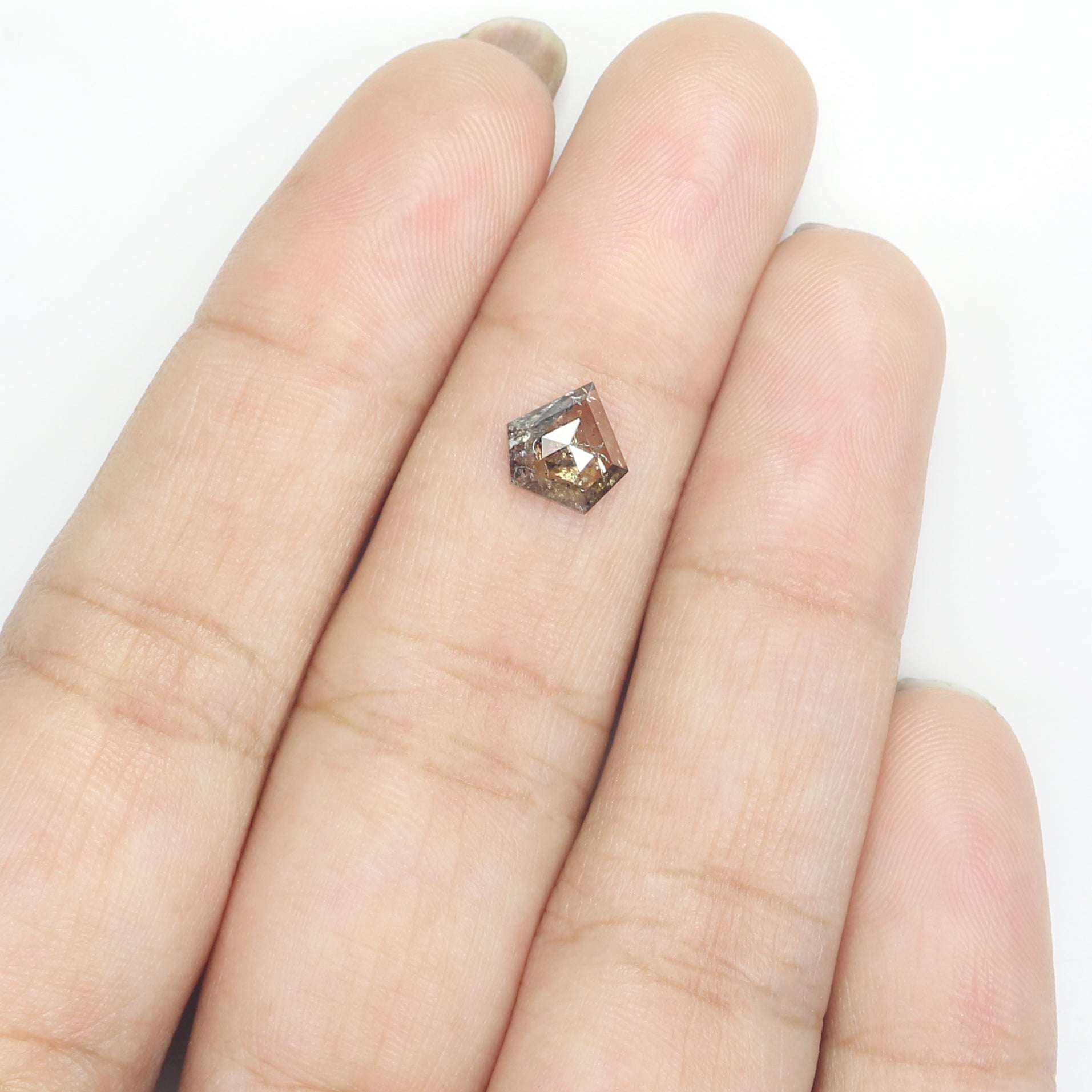 0.84 CT Natural Loose Shield Diamond Brown Color Diamond Natural Loose Diamond 6.90 MM Shield Rose Cut Diamond Shield Shape Diamond LQ7387