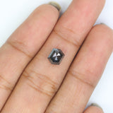 Natural Loose Hexagon Diamond, Salt And Pepper Hexagon Diamond, Natural Loose Diamond, Hexagon Cut Diamond, 1.21 CT Hexagon Shape L2976